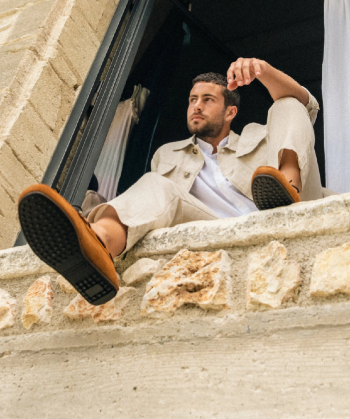 Refined Structure Cancun Tobacco Suede Moccasin
