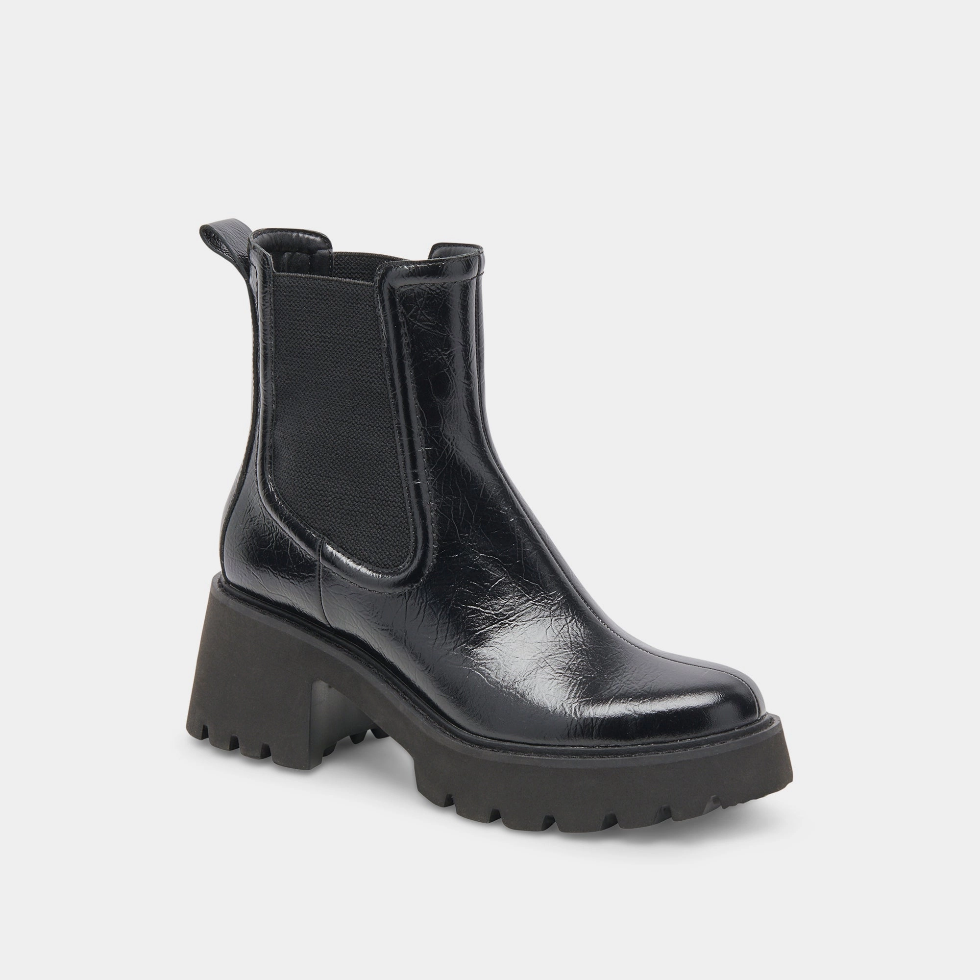 Purpose-Led Hawk H20 Wide Booties Midnight Crinkle Patent