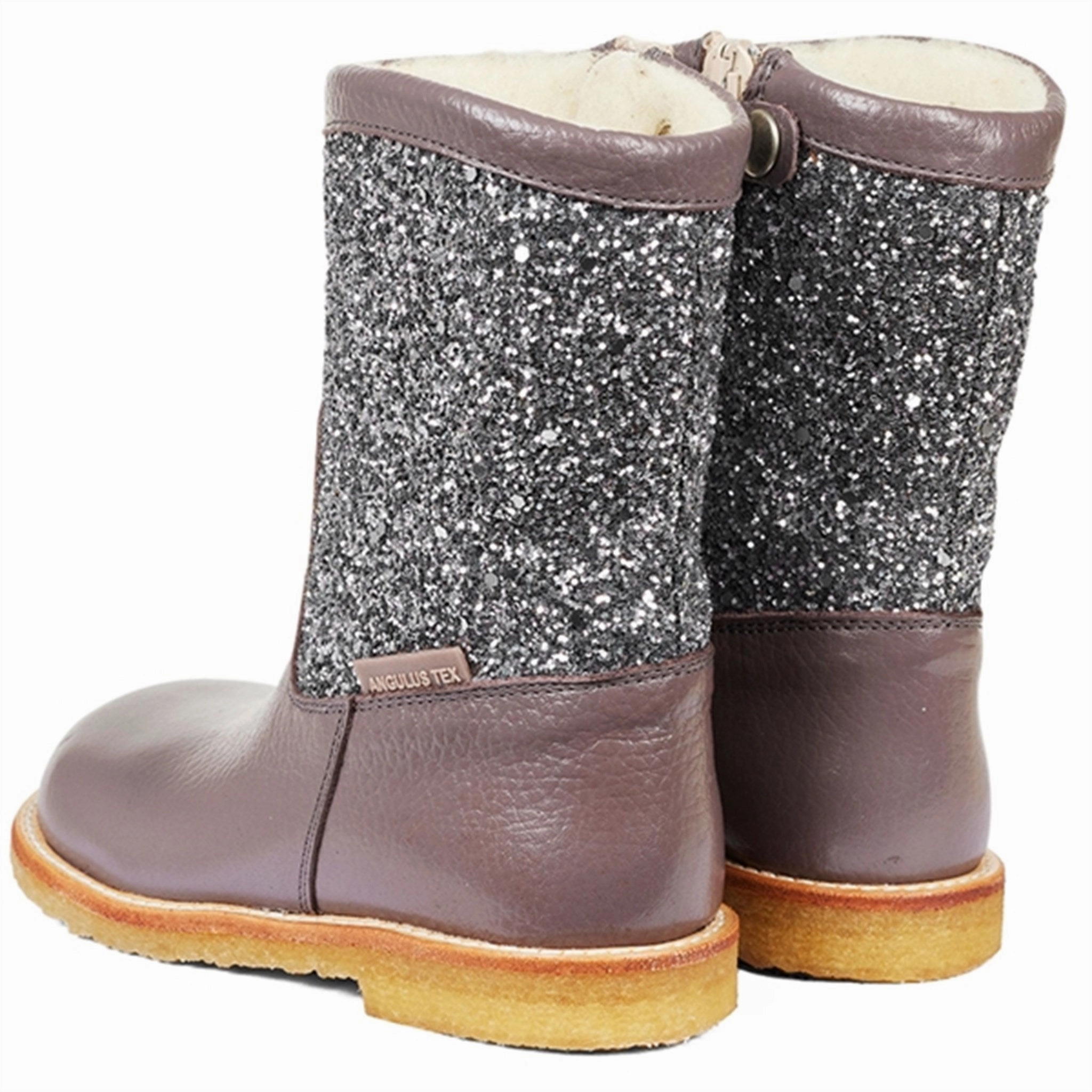 Angulus Tex Boots With Zipper Lavender/Dusty Lavender Glitter Built To Adapt