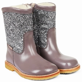 Precision In Style Angulus Tex Boots With Zipper Lavender/Dusty Lavender Glitter