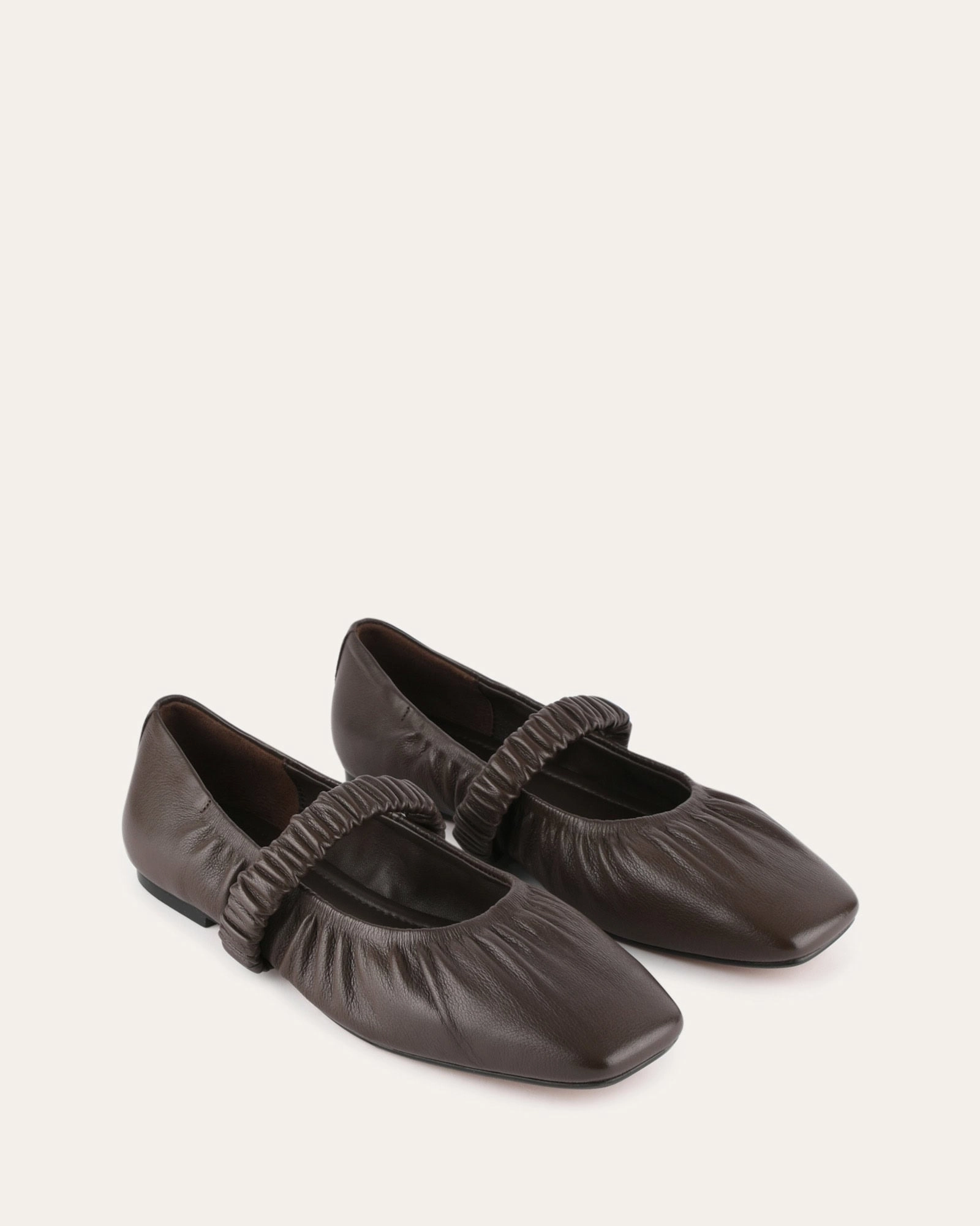 Movement Ready Keely Ballet Flats Bitter Choc Leather