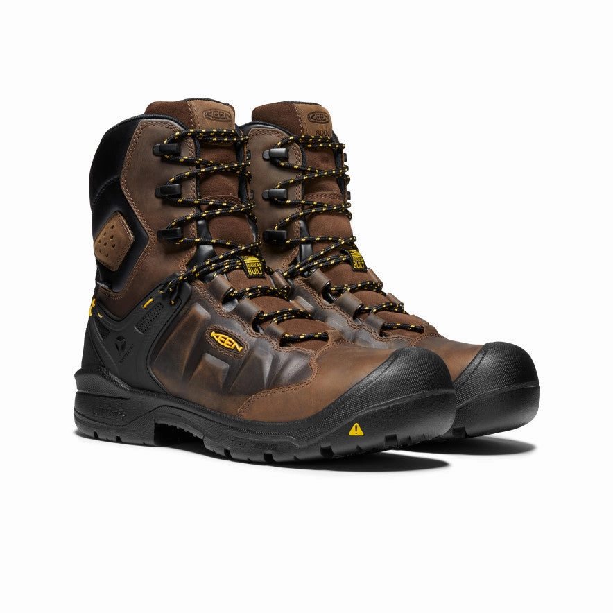 Visual Ease Men'S Dover 8" Insulated Waterproof Boot (Carbon Toe)  |  Dark Earth/Black