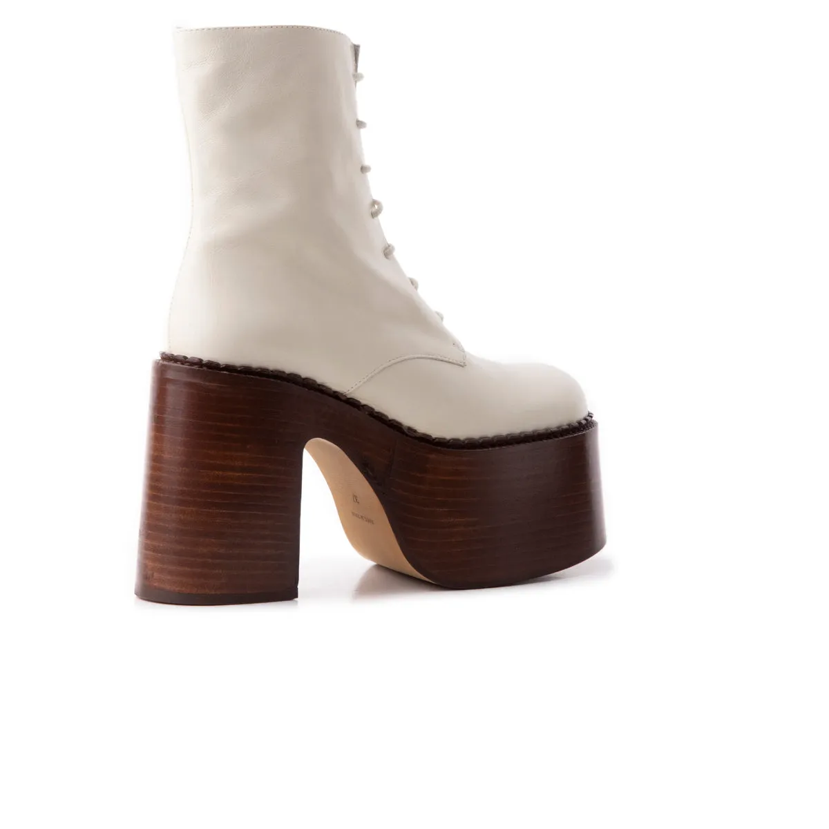 Tripp Off White Leather/Brown Sole Move And Live