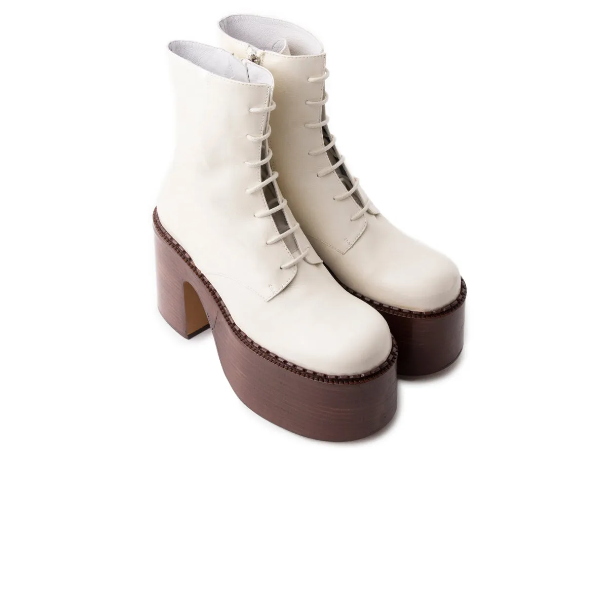 Refined Streetwear Tripp Off White Leather/Brown Sole