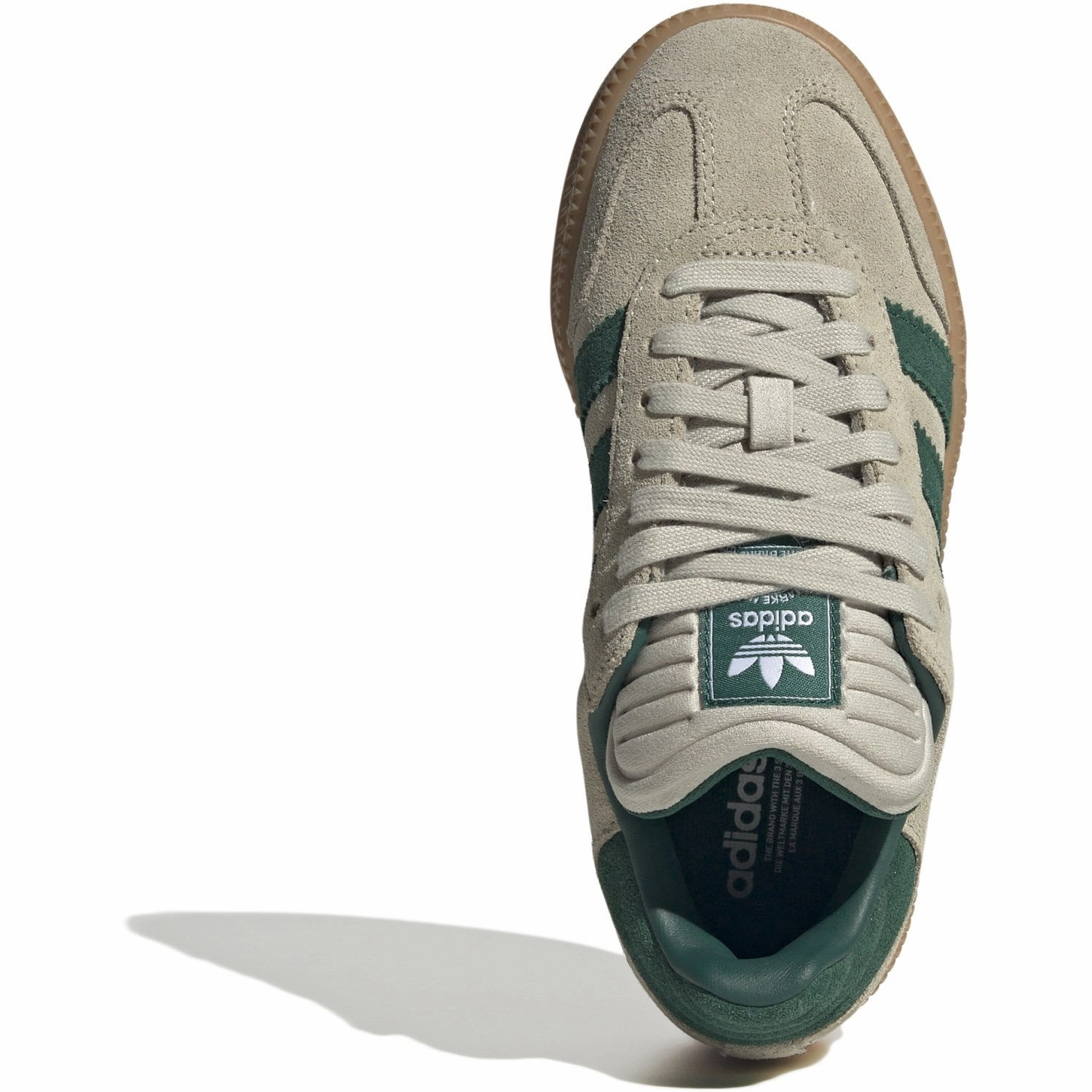 Adidas Originals Putty Grey/Collegiate Green/Gum 3 Samba Xlg J Sneakers Elevated Motion Form-Led