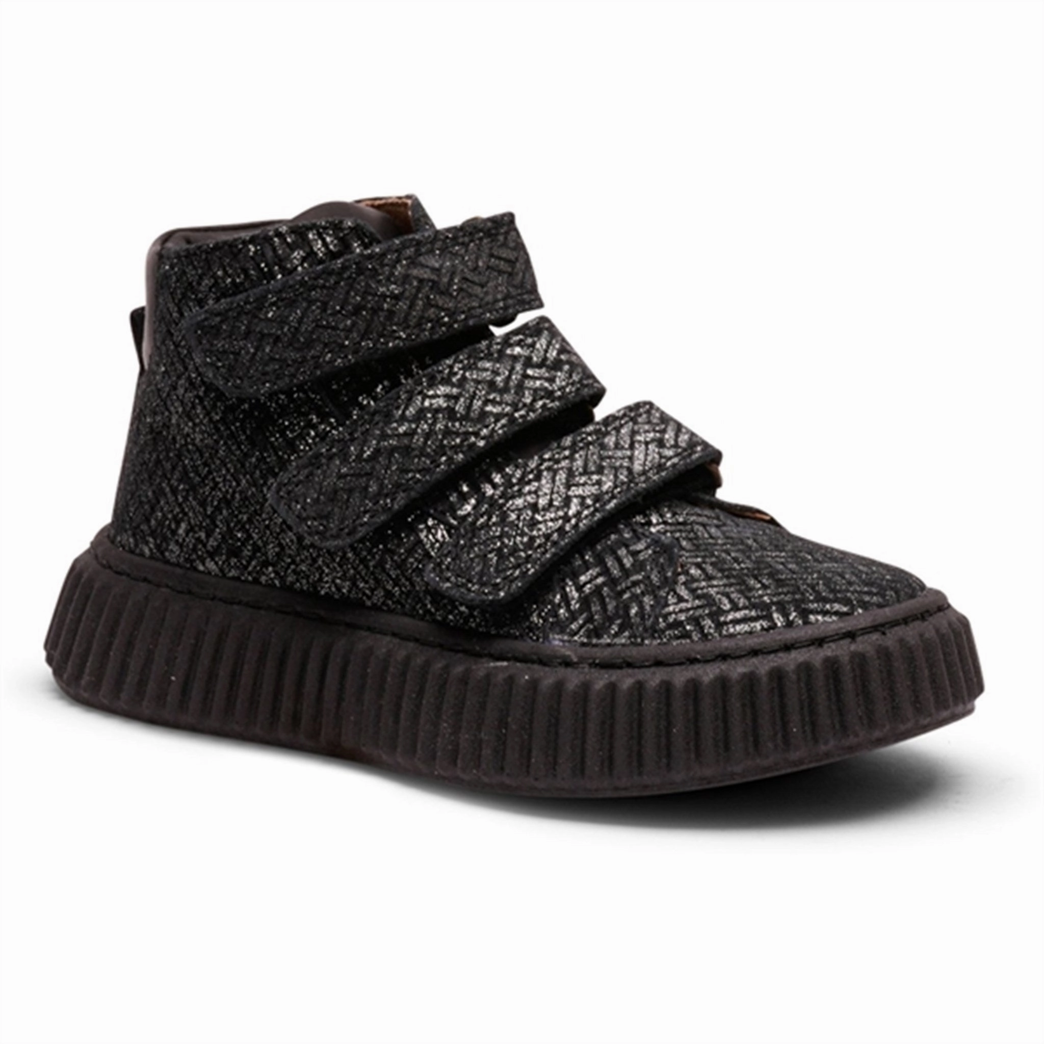 Bisgaard Debbie V Velcro Shoes Black Glitter Ease In Motionwear Daily Wear
