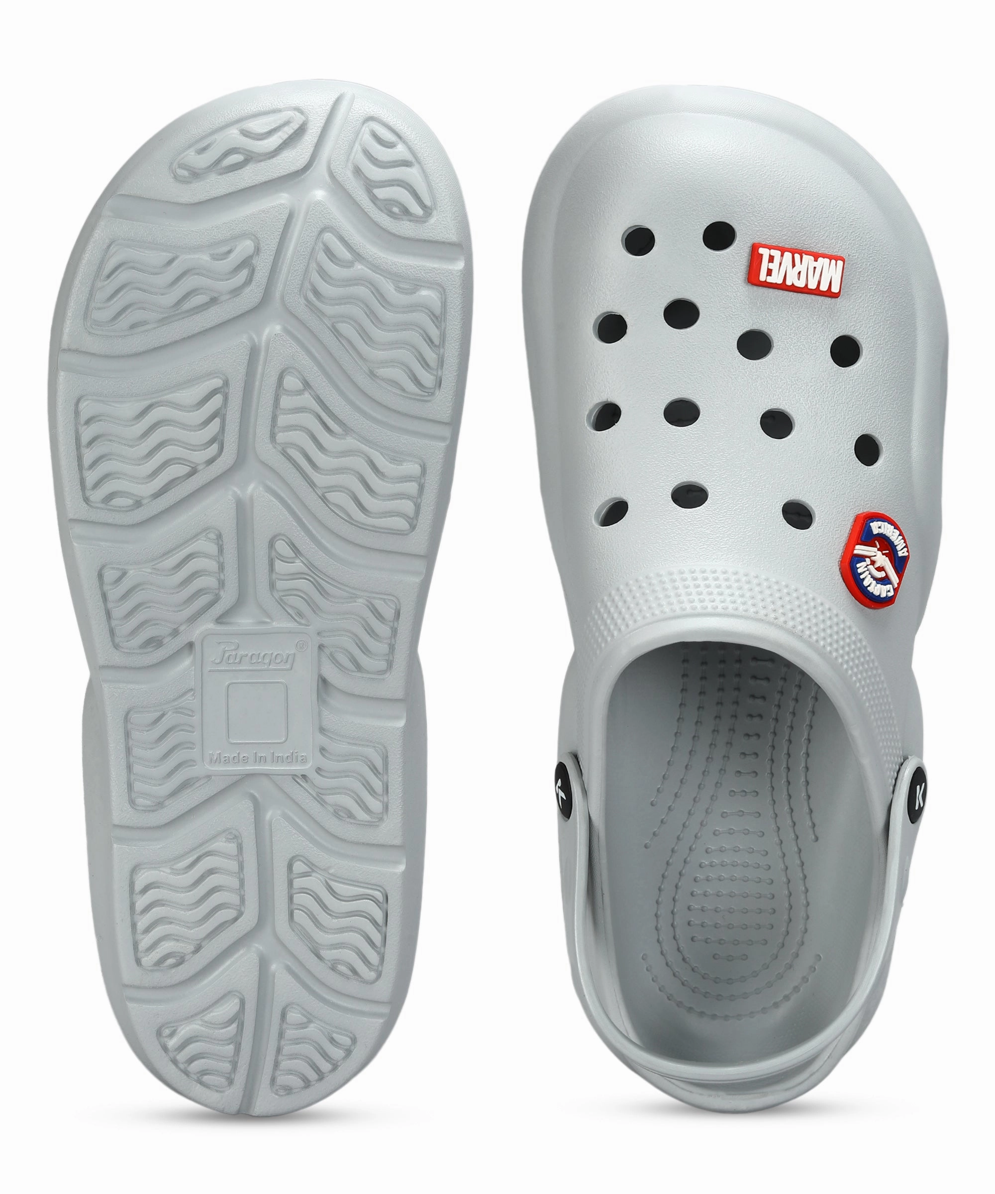 Marvel Captain America Evmk10923G Men'S Casual Grey Clogs | Stylish Waterproof, Lightweight, Comfortable Clogs For Men With Durable Sole | Ideal For Outdoor Use Multi-Wear Outfit