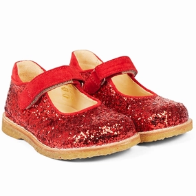Unified Fit Angulus Starter Mary Janes With Velcro Red/Red Glitter