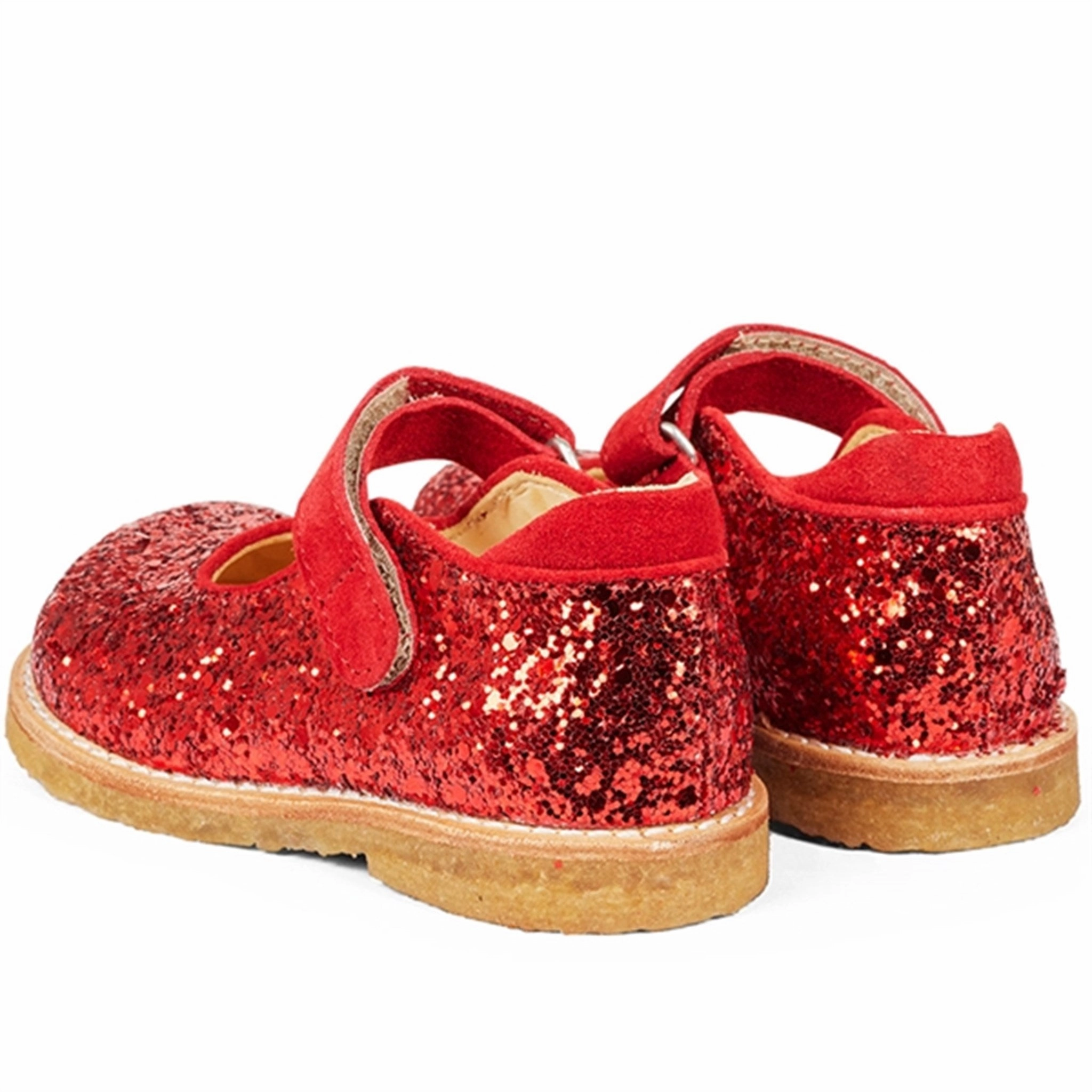 Design In Motion Angulus Starter Mary Janes With Velcro Red/Red Glitter