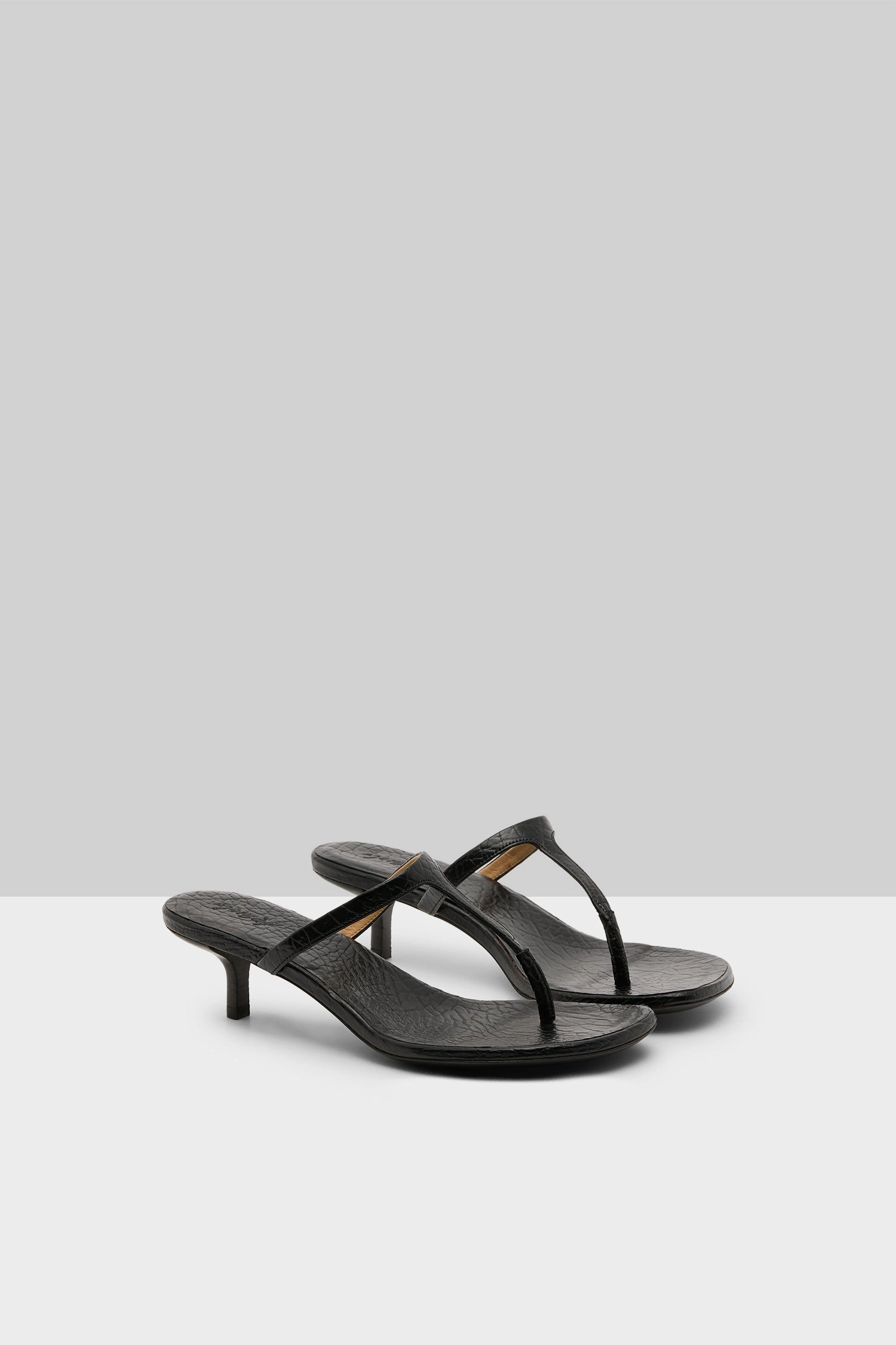 Sottiletta Leather Heel Sandal In Pebbled Black Progressive Outfit