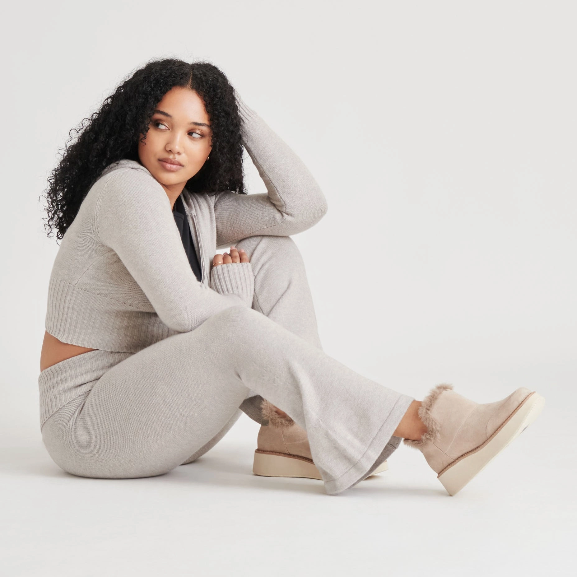 Ardy Plush H2O Booties Taupe Suede Form-Focused Layered Motion