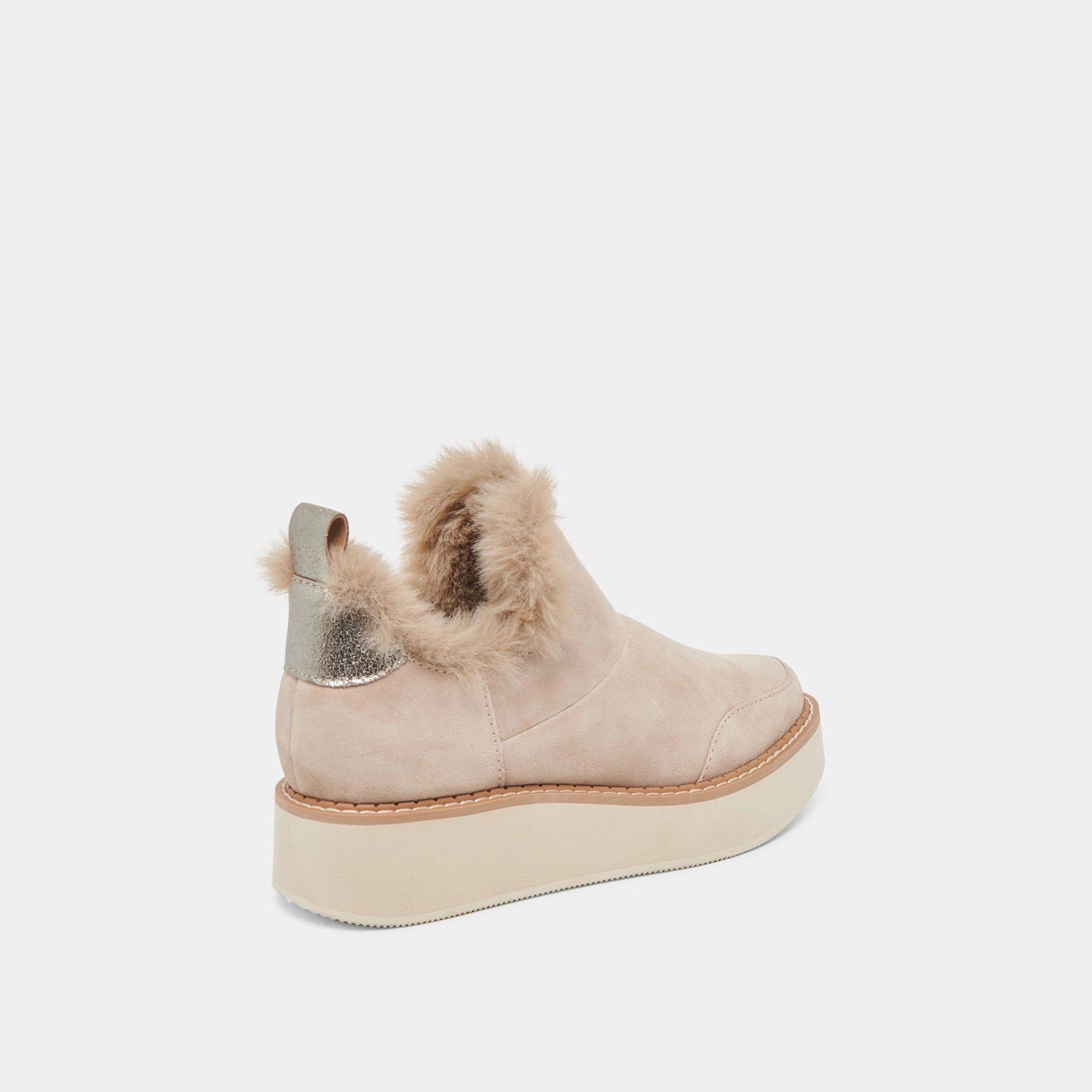Laid-Back Luxe Explore With Ease Ardy Plush H2O Booties Taupe Suede