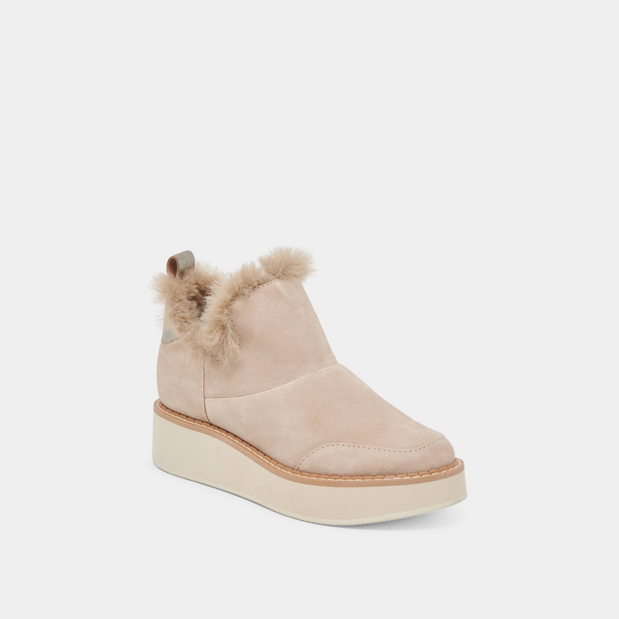 Ardy Plush H2O Booties Taupe Suede Easy Essential Fit To Live