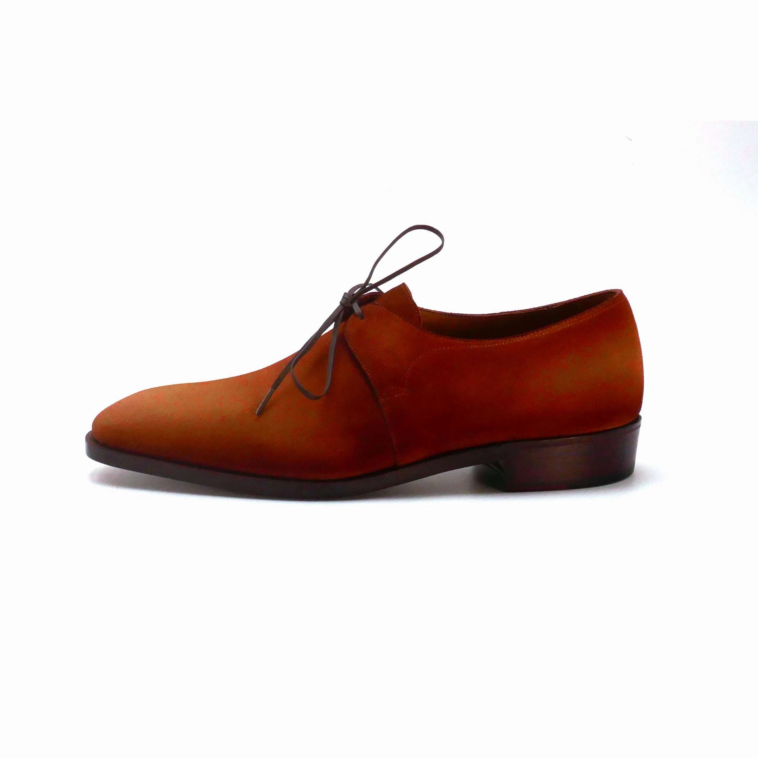 Bold Comfort Eduardo Derby Shoe Mto - Cognac & Cream Patina On Suede