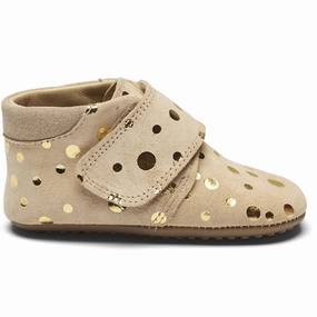 Quiet Design Pom Pom Indoor Shoes Beige/Gold Dots