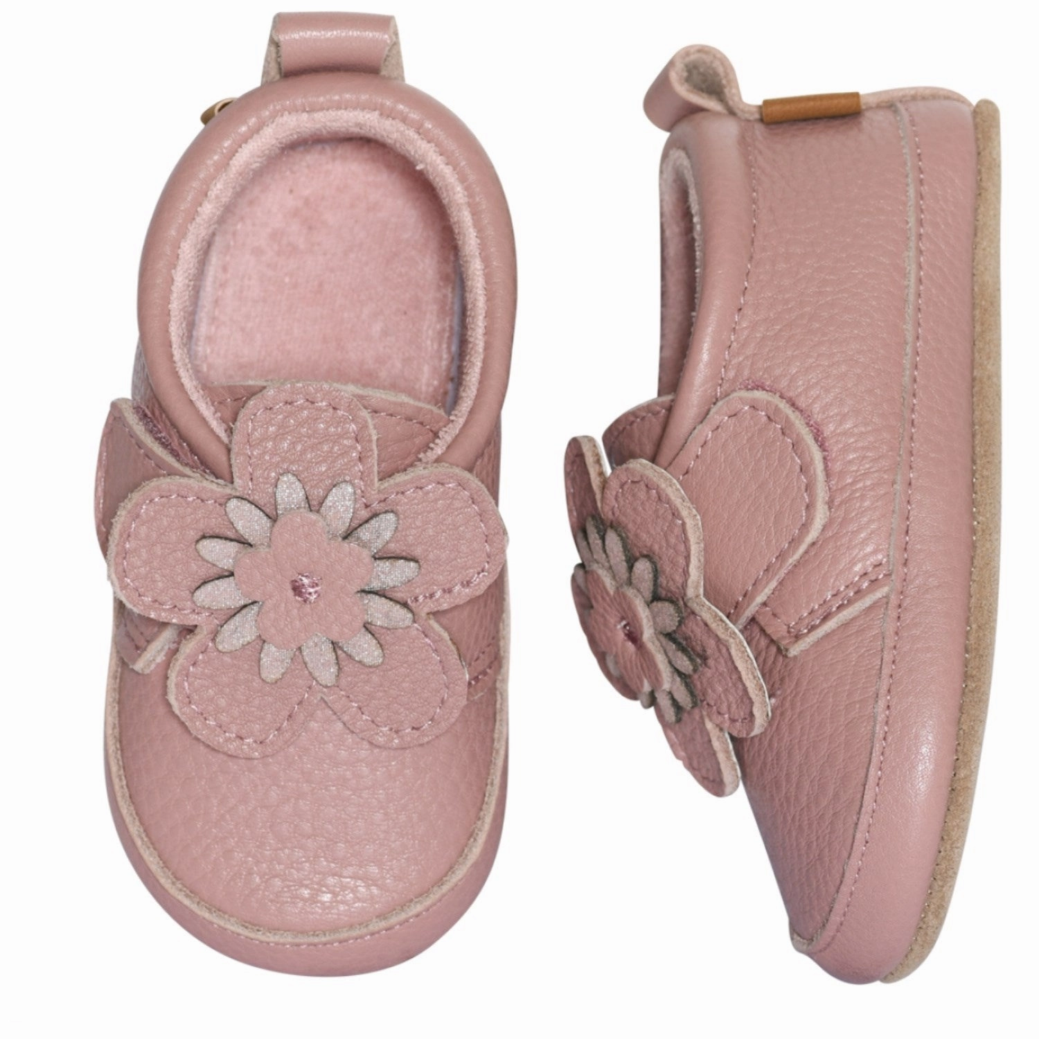 Urban Inspired Melton Ash Rose Daisy Leather Slippers