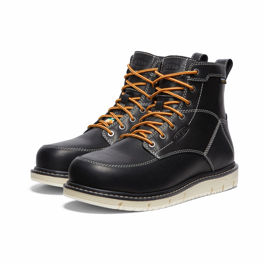 Men'S Csa San Jose 6" Waterproof Boot (Aluminum Toe)  |  Black/Off White Unified Fit Crafted Quality