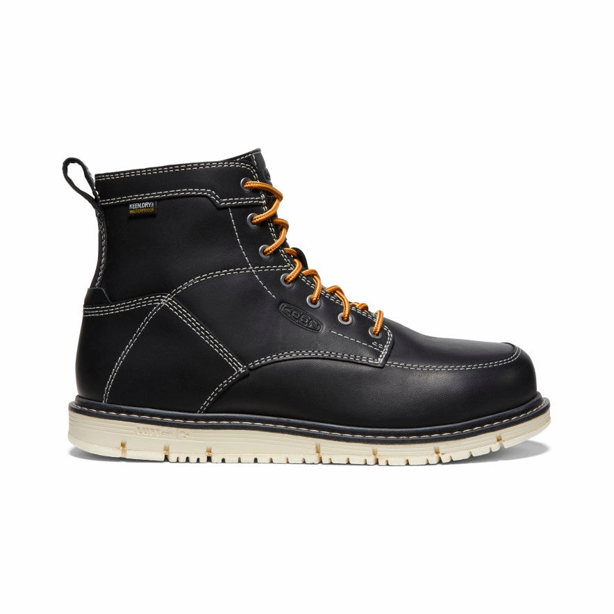 Men'S Csa San Jose 6" Waterproof Boot (Aluminum Toe)  |  Black/Off White Premium Layers Fluid Lifestyle