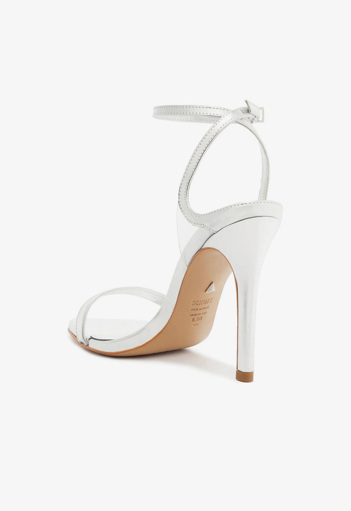 Cool And Essential Skye Vinyl & Specchio Leather Sandal