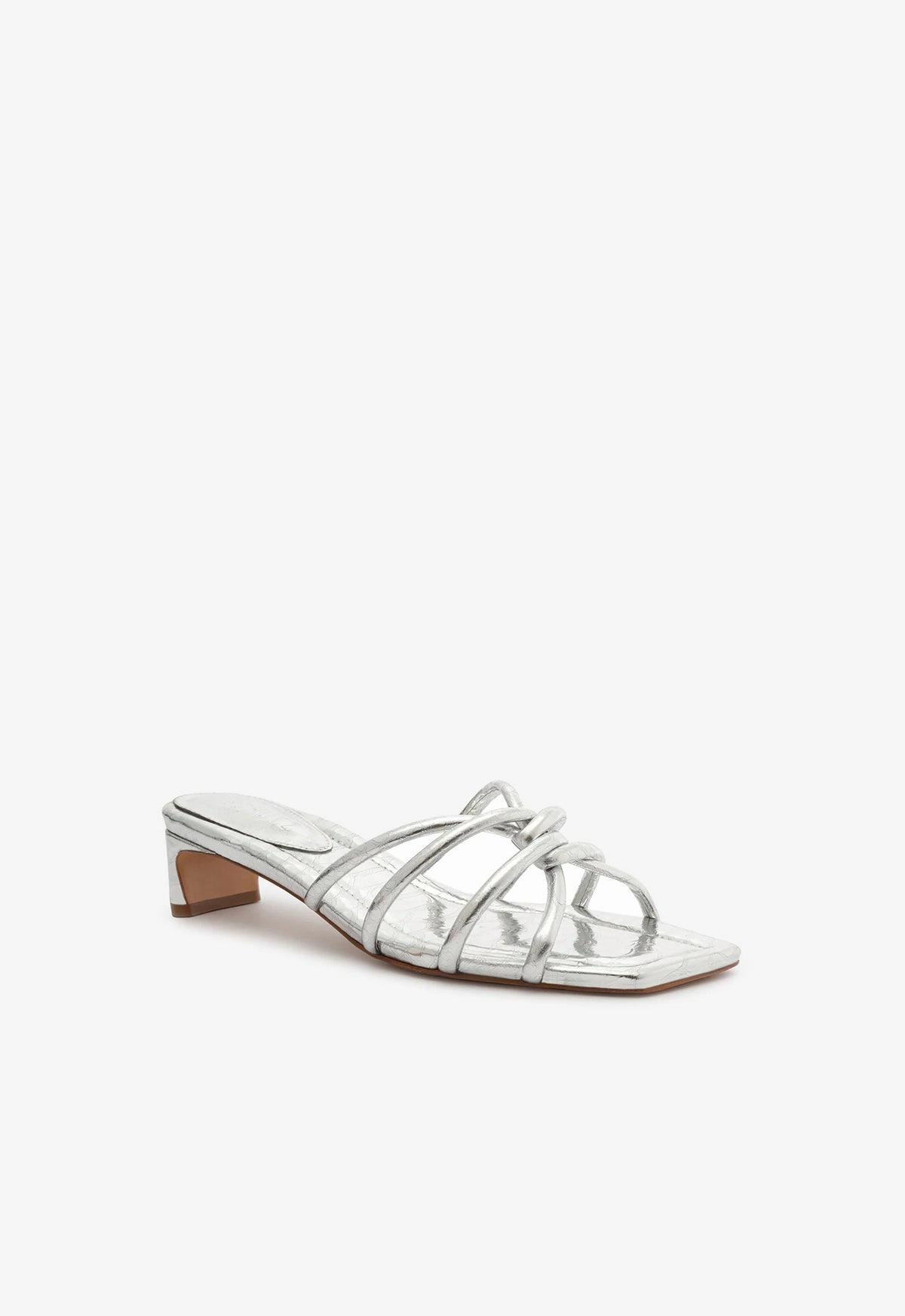 Next In Line Rachel Mule Metallic Leather Sandal