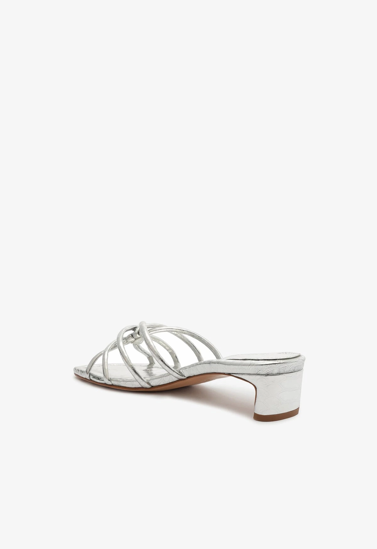 Structured Motion Core Function Rachel Mule Metallic Leather Sandal