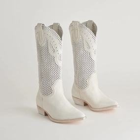 Ranch Boots Ivory Leather Intentional Daily Active-Inspired