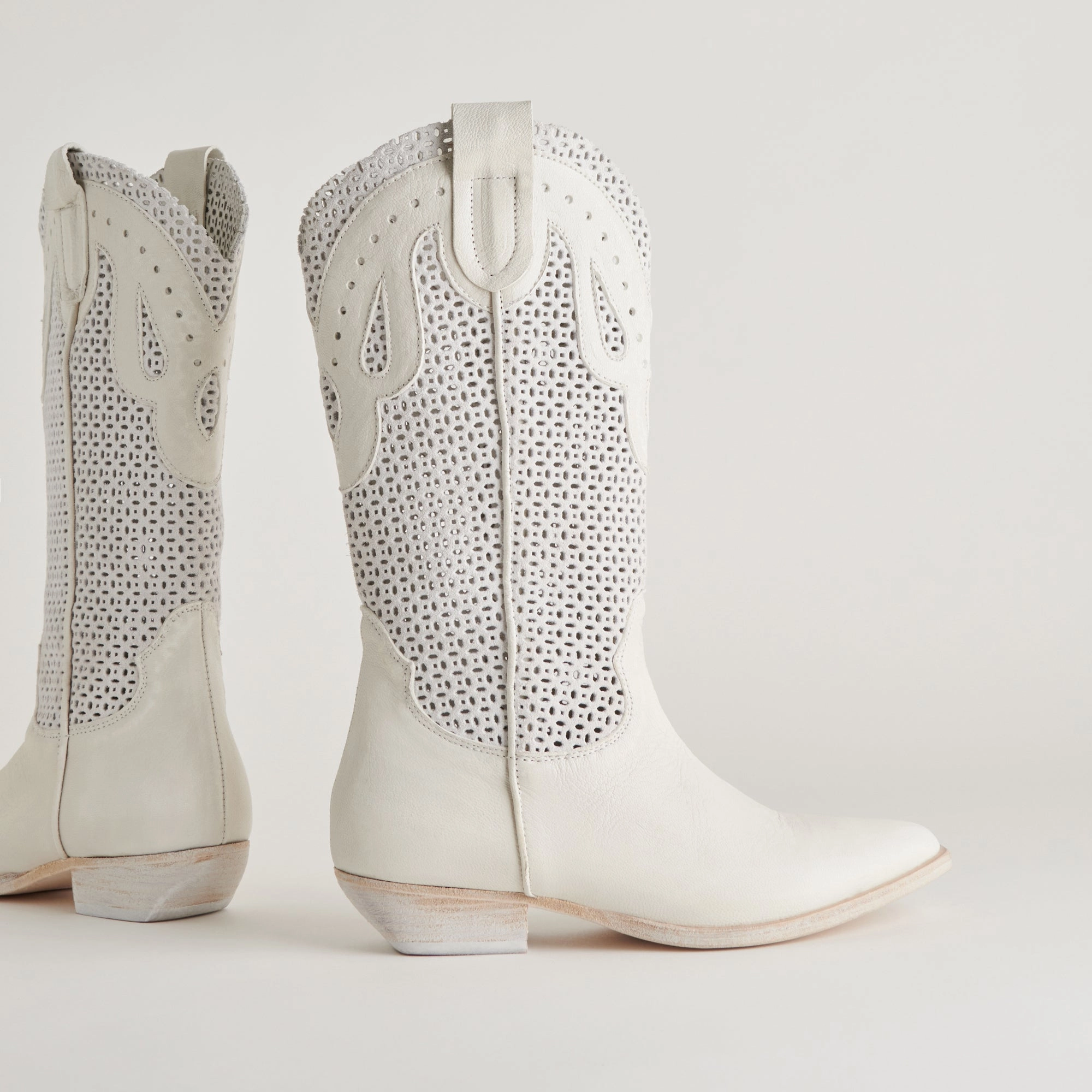 Ranch Boots Ivory Leather Effortless Minimal