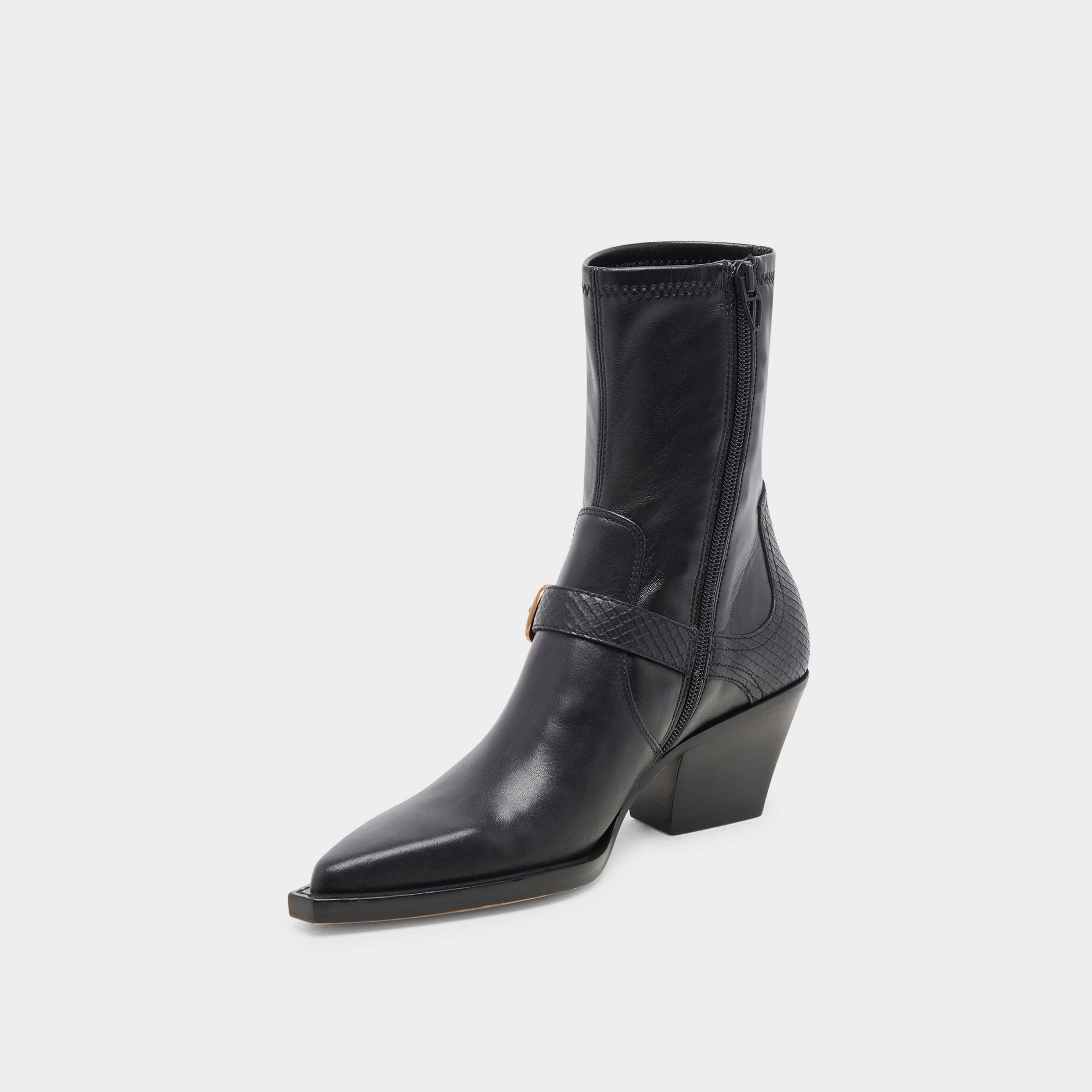 Rave Wide Calf Boots Black Leather Your Rhythm Layer