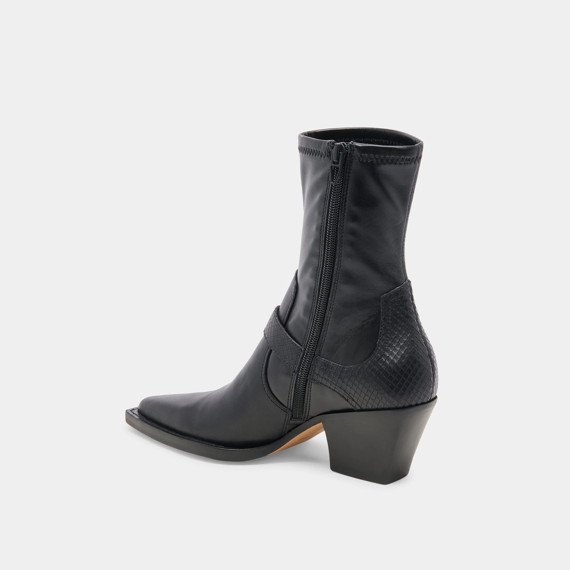 Neutral Layers Rave Wide Calf Boots Black Leather