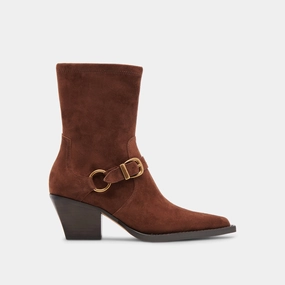 Style That Adapts Rave Wide Calf Boots Dk Brown Suede