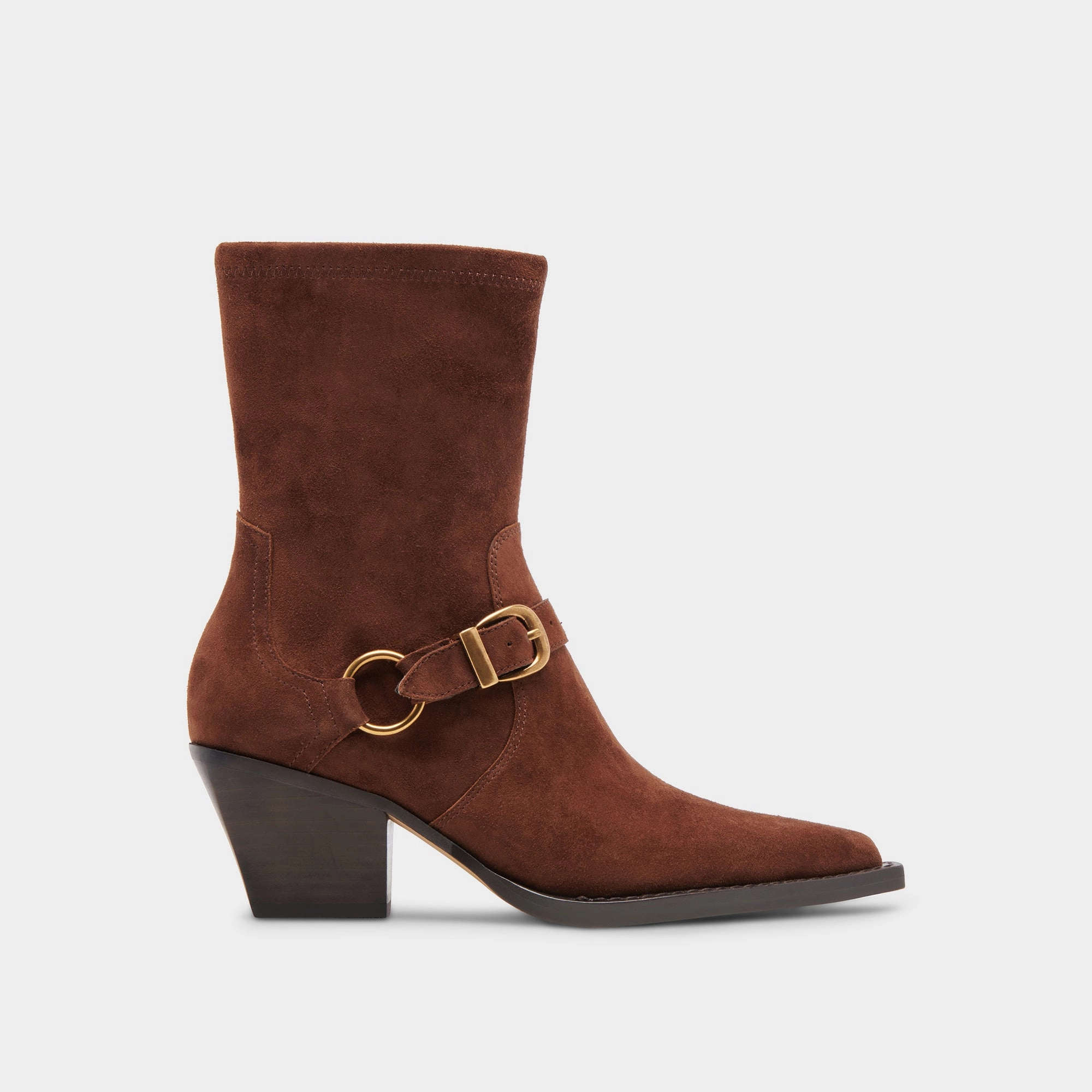 Style That Adapts Rave Wide Calf Boots Dk Brown Suede