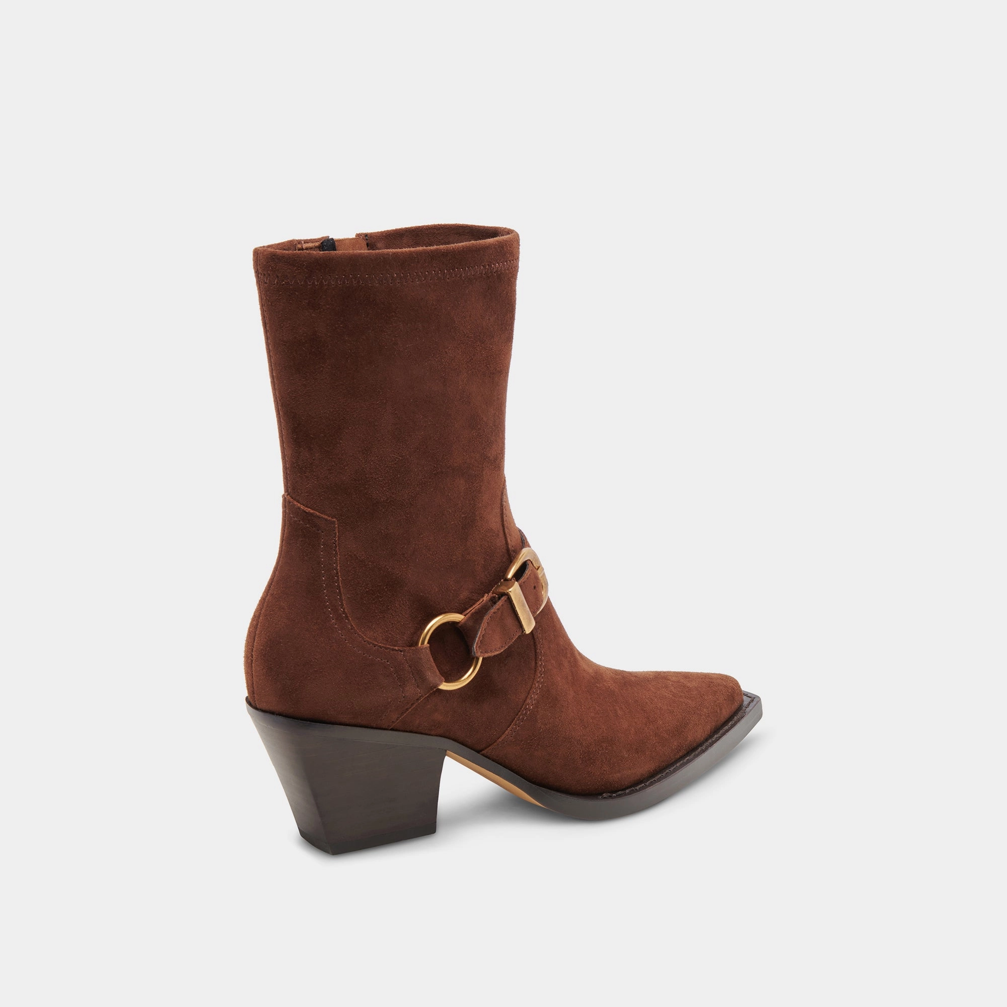 Future-Ready Rave Wide Calf Boots Dk Brown Suede