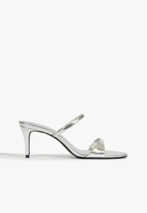 Go-Easy Gear Jessica Mid Mule Metallic Sandal