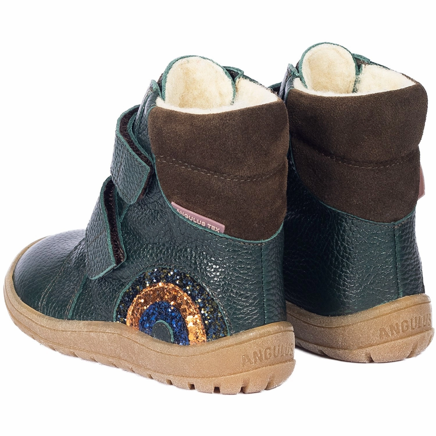 Angulus Deep Teal/Forrest/Glitter Tex Boot With Sparkling Glitter Rainbow Daily Build