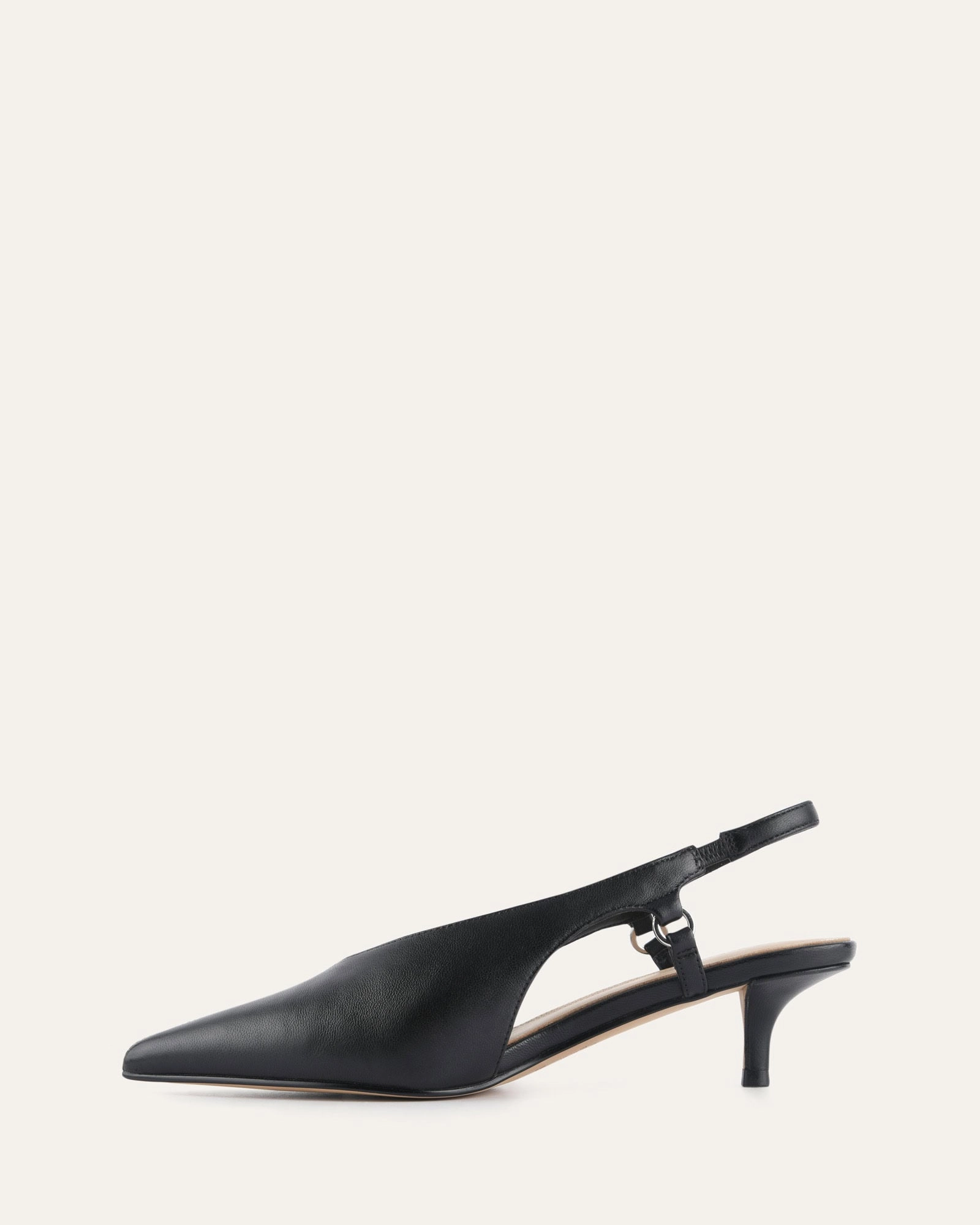 Ronnie Low Heels Black Leather Cool Minimalism