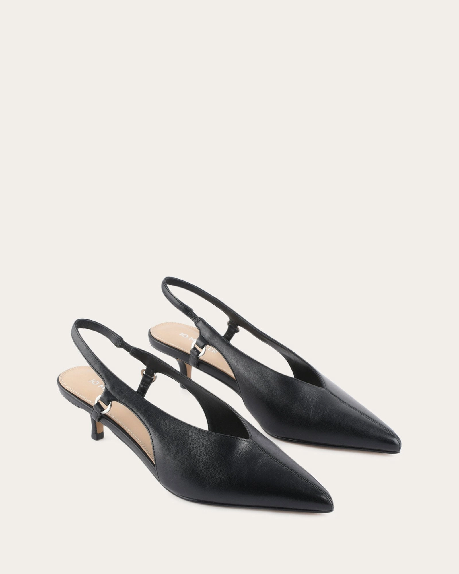 Clean Forms Ronnie Low Heels Black Leather