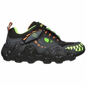 Everyday Ready Simplicity Rules Skechers Skecho-O-Saurus Lights Sneakers Black Lime