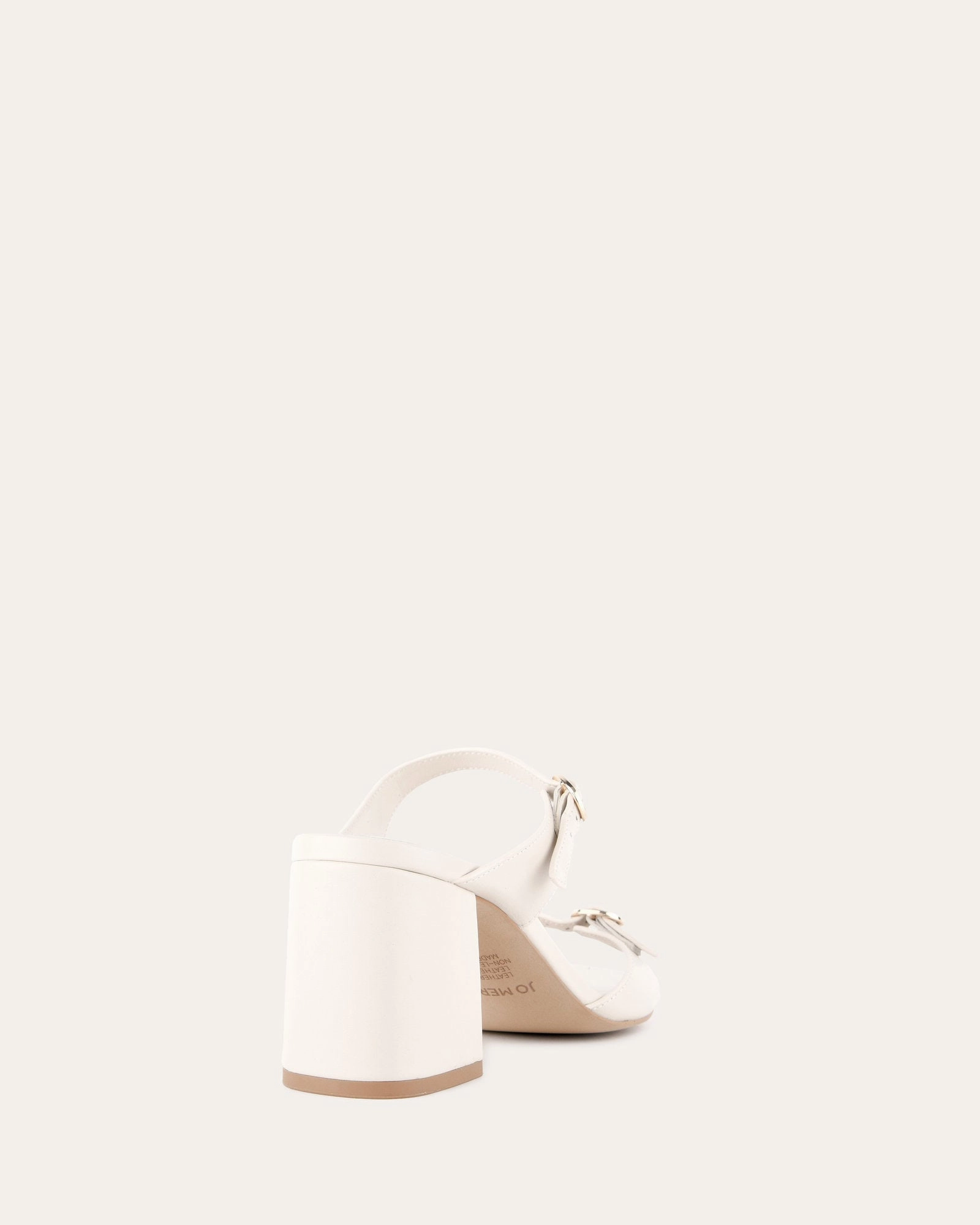 Spencer Mid Heel Sandals Off White Leather Soft-Fit System