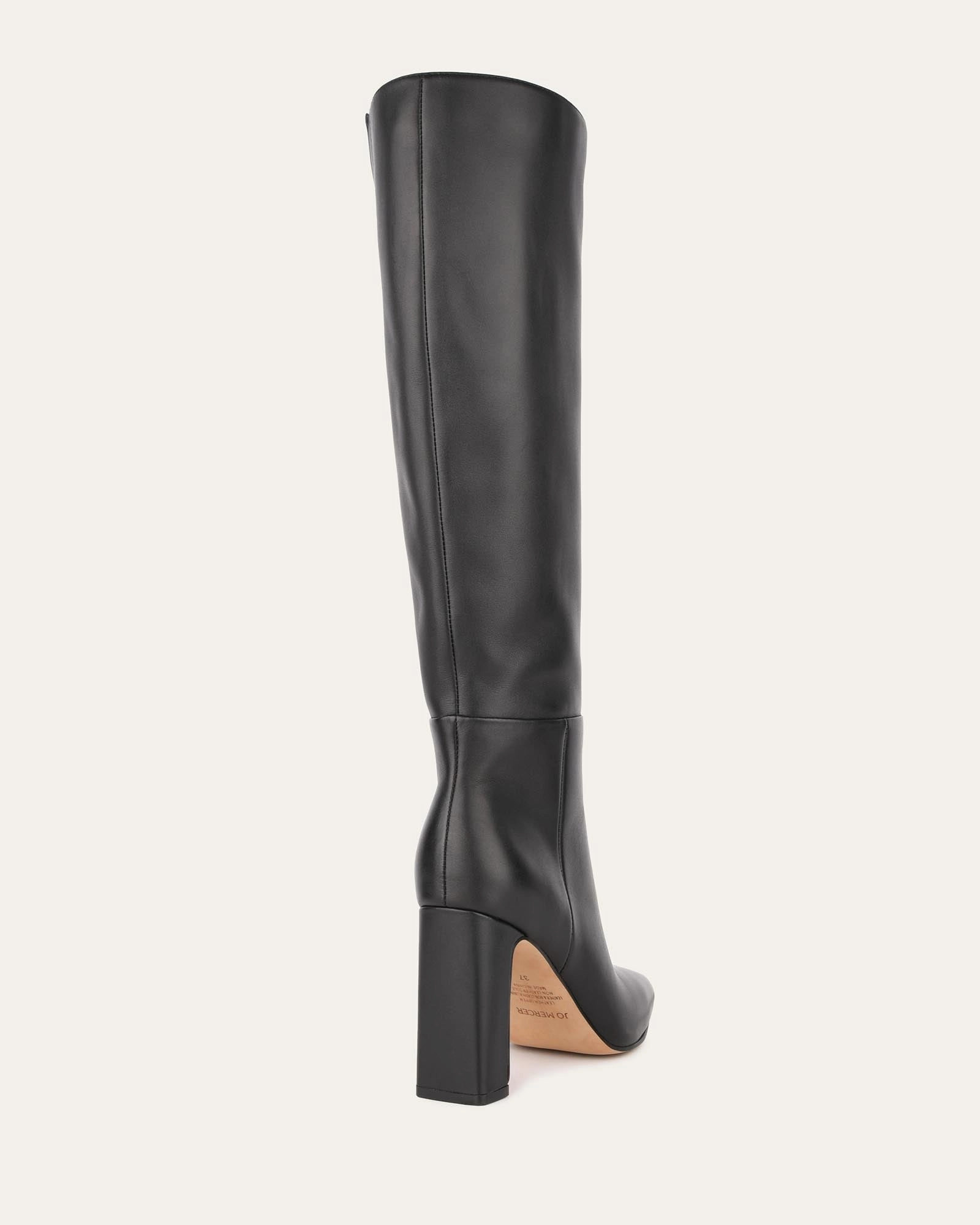 Core-Centric Stormi Knee Boots Black Leather