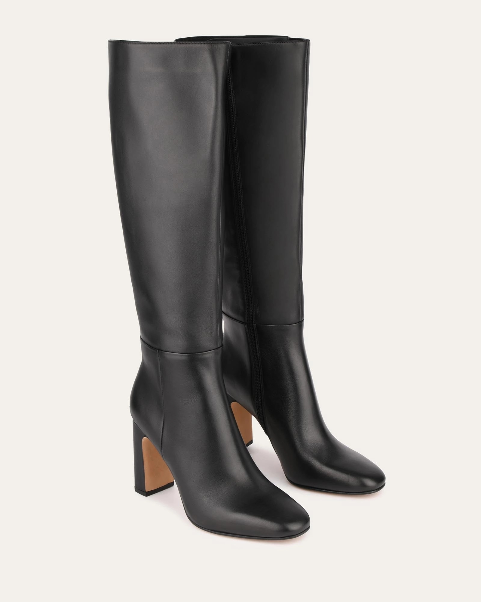 Stormi Knee Boots Black Leather Clarity Wear