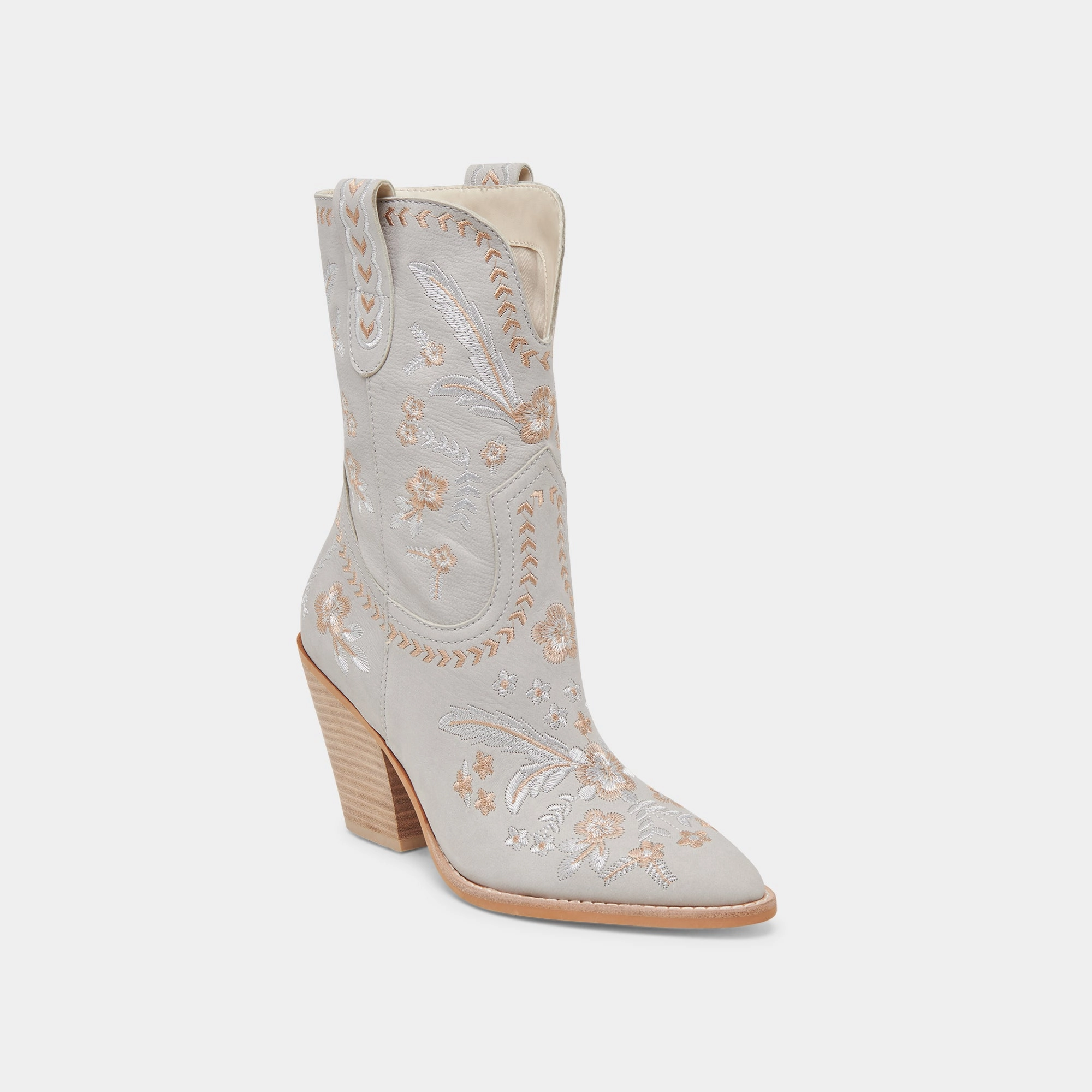 Jessey Floral Boots Light Blue Nubuck Lightweight Living