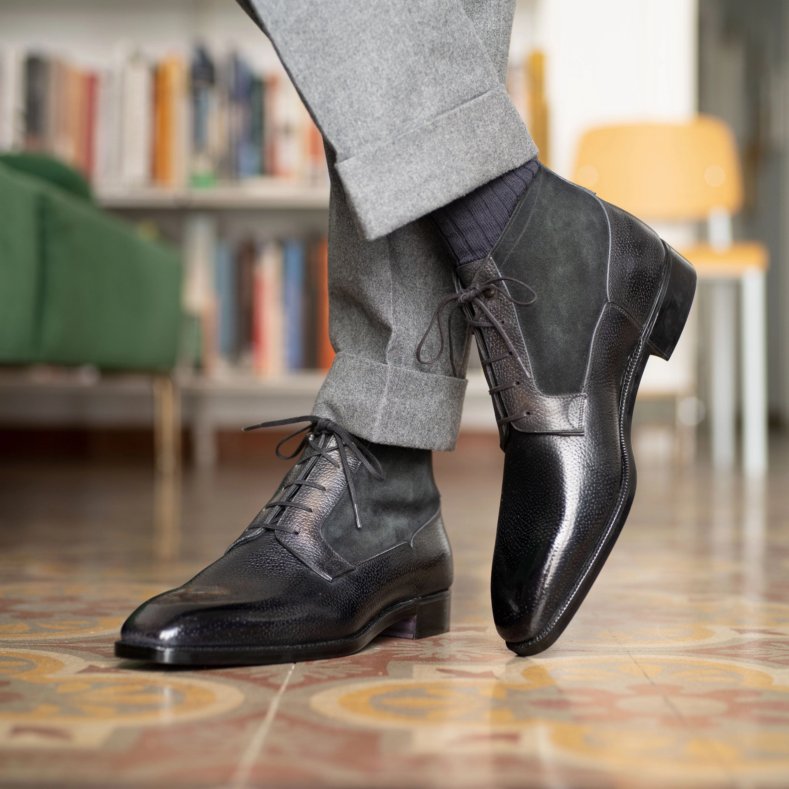 Marsella Boot Mto - Onyx & Charcoal Authentic Motion Ease In Motionwear