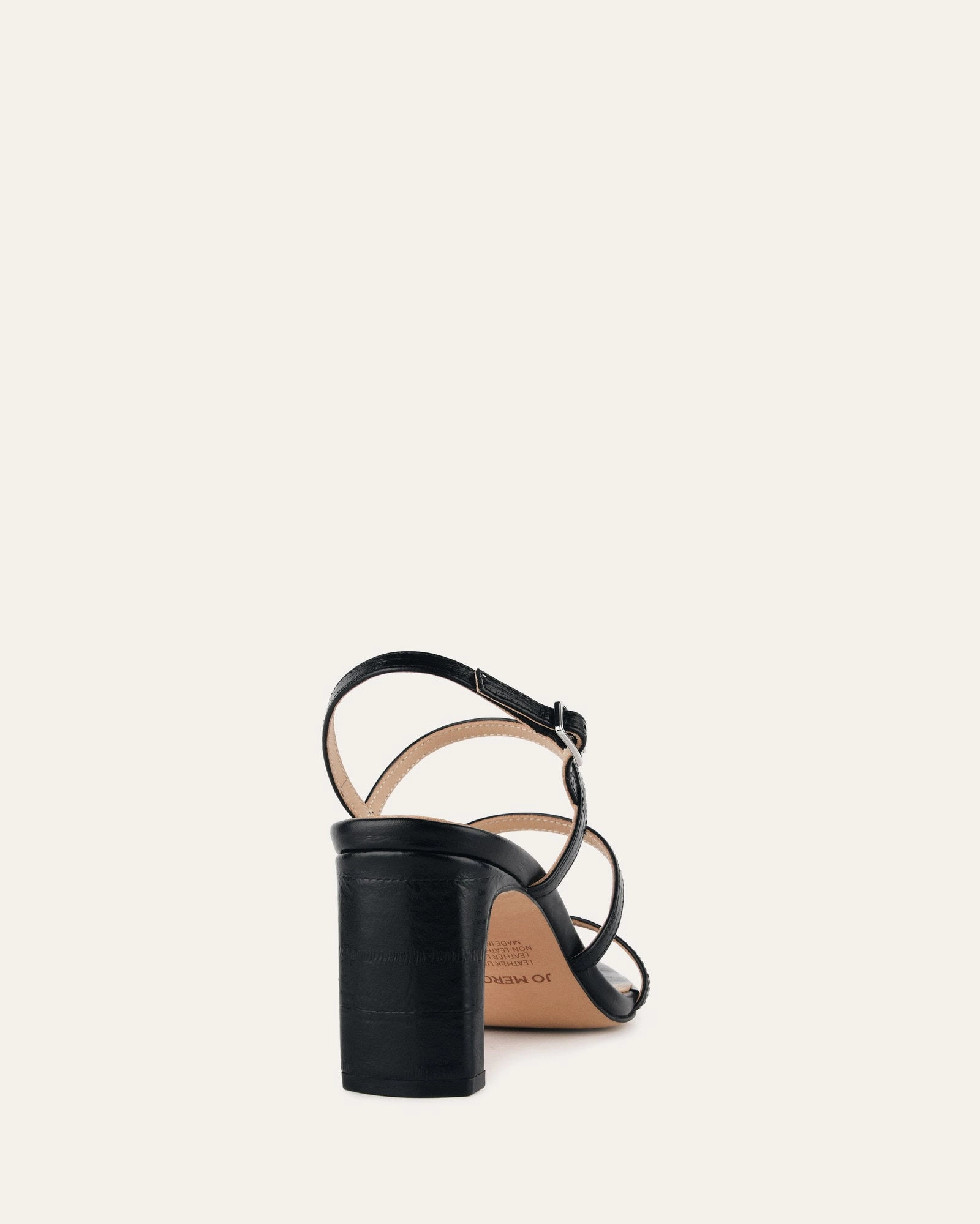 Engineered Comfort Nix Mid Heel Sandals Black Lizard