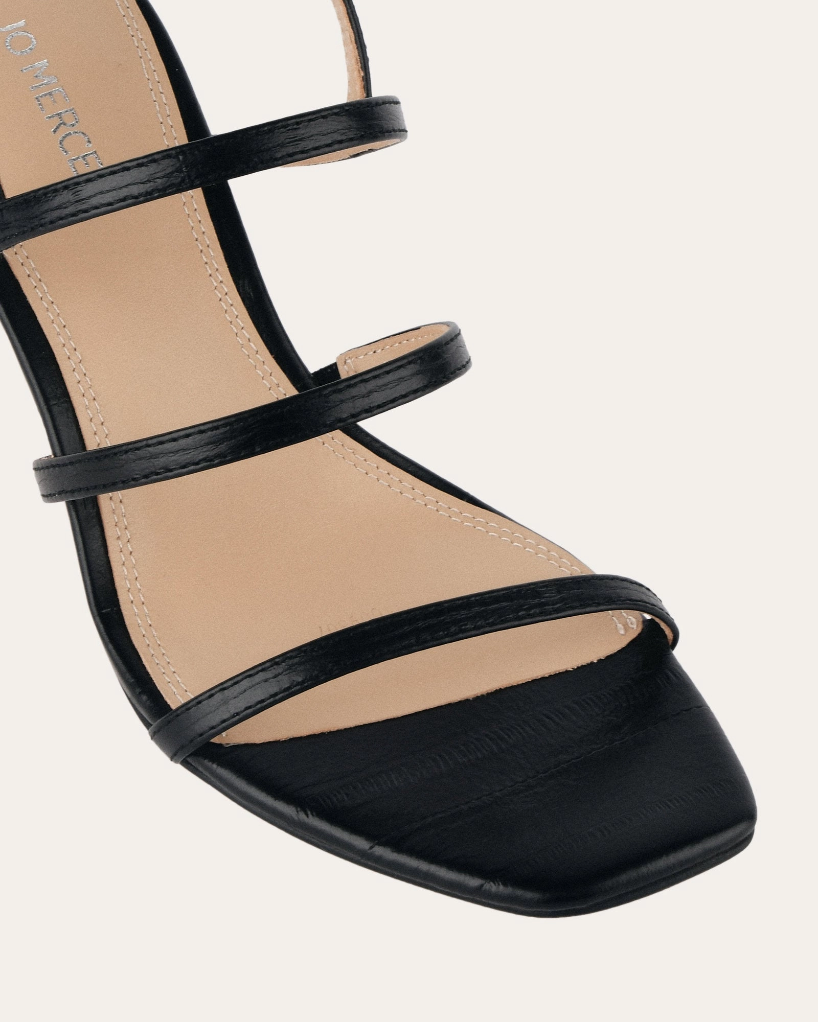 Nix Mid Heel Sandals Black Lizard Daily Designwear Seamless Transitions