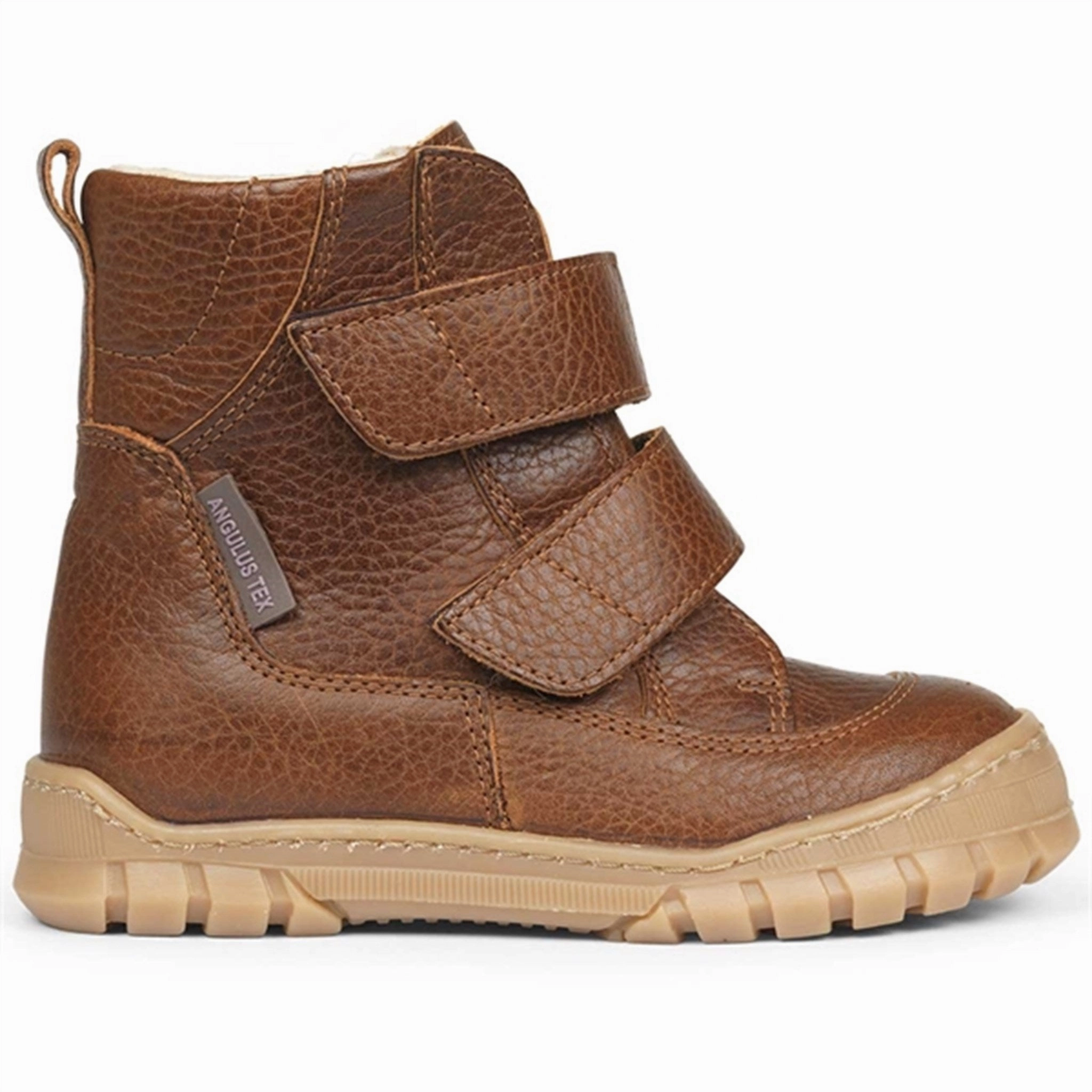 Angulus Tex Boots W. Velcro Cognac 2115-101-2509 Core-Level Comfort