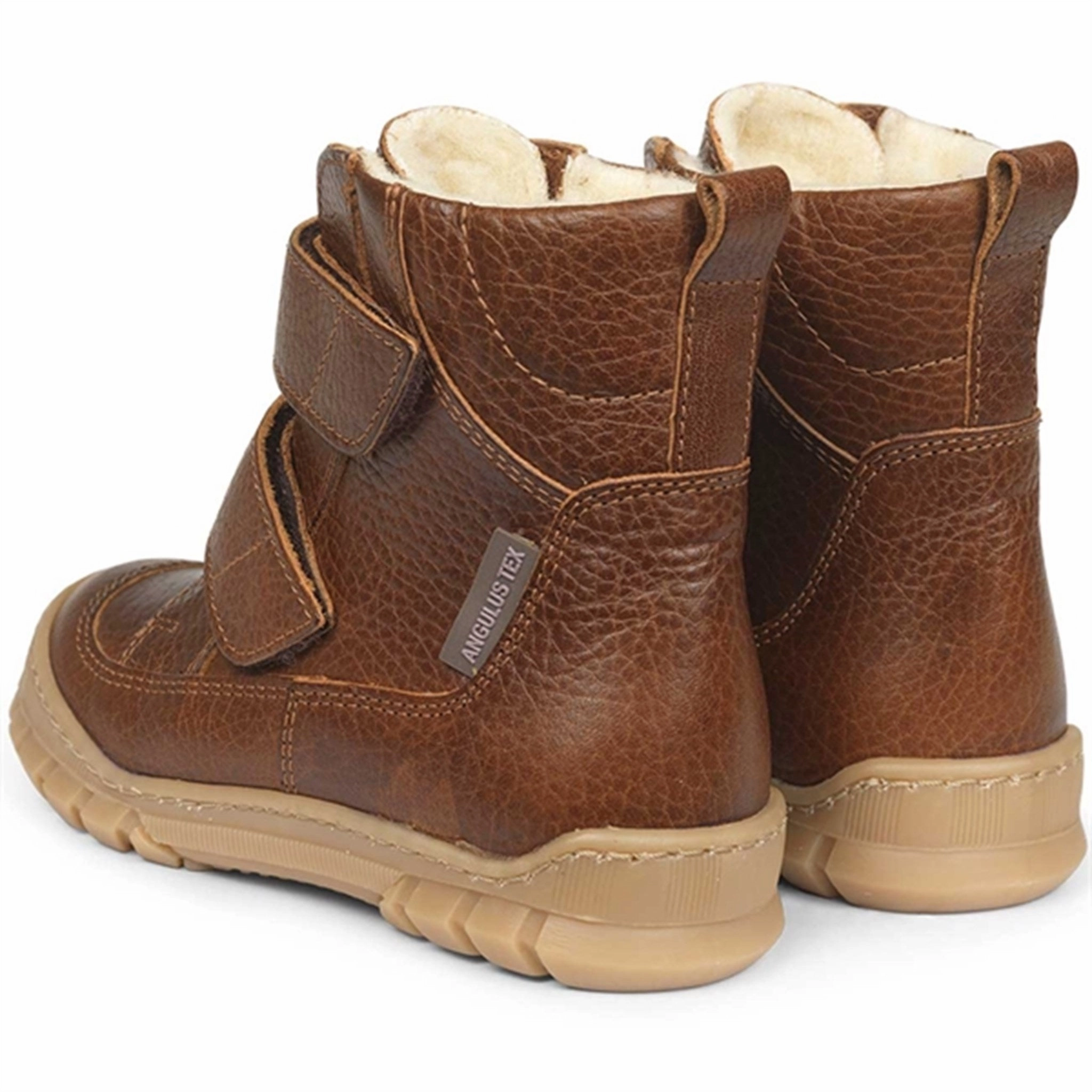 Clean-Forward Angulus Tex Boots W. Velcro Cognac 2115-101-2509
