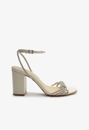 Jewell Block Nappa Leather Sandal Forward Pulse