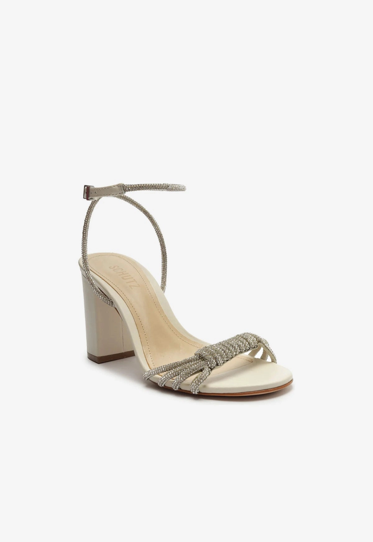 Jewell Block Nappa Leather Sandal Subtle Performance