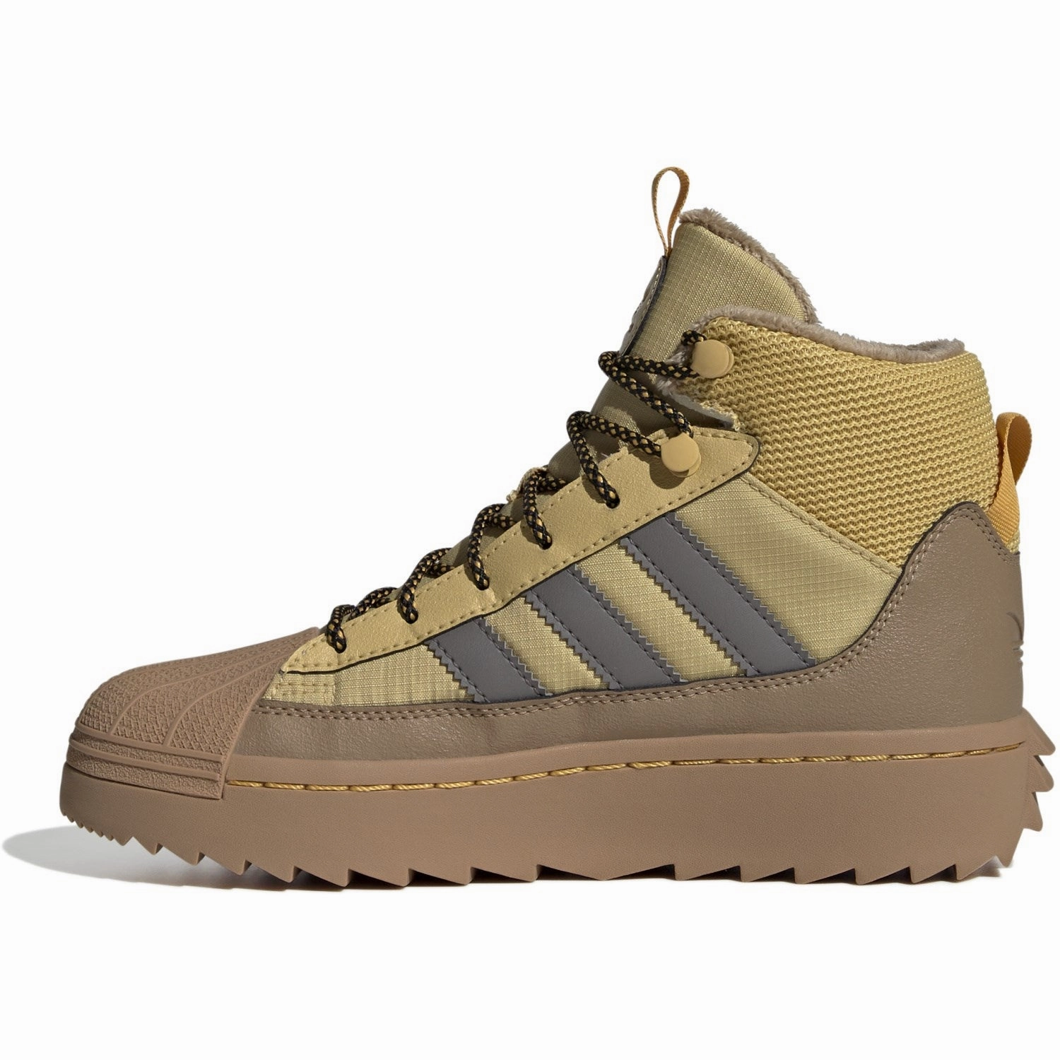 Adidas Originals Oat/Charcoal/Core Black Superstar Winter Trek J Boots All-Day Rhythm