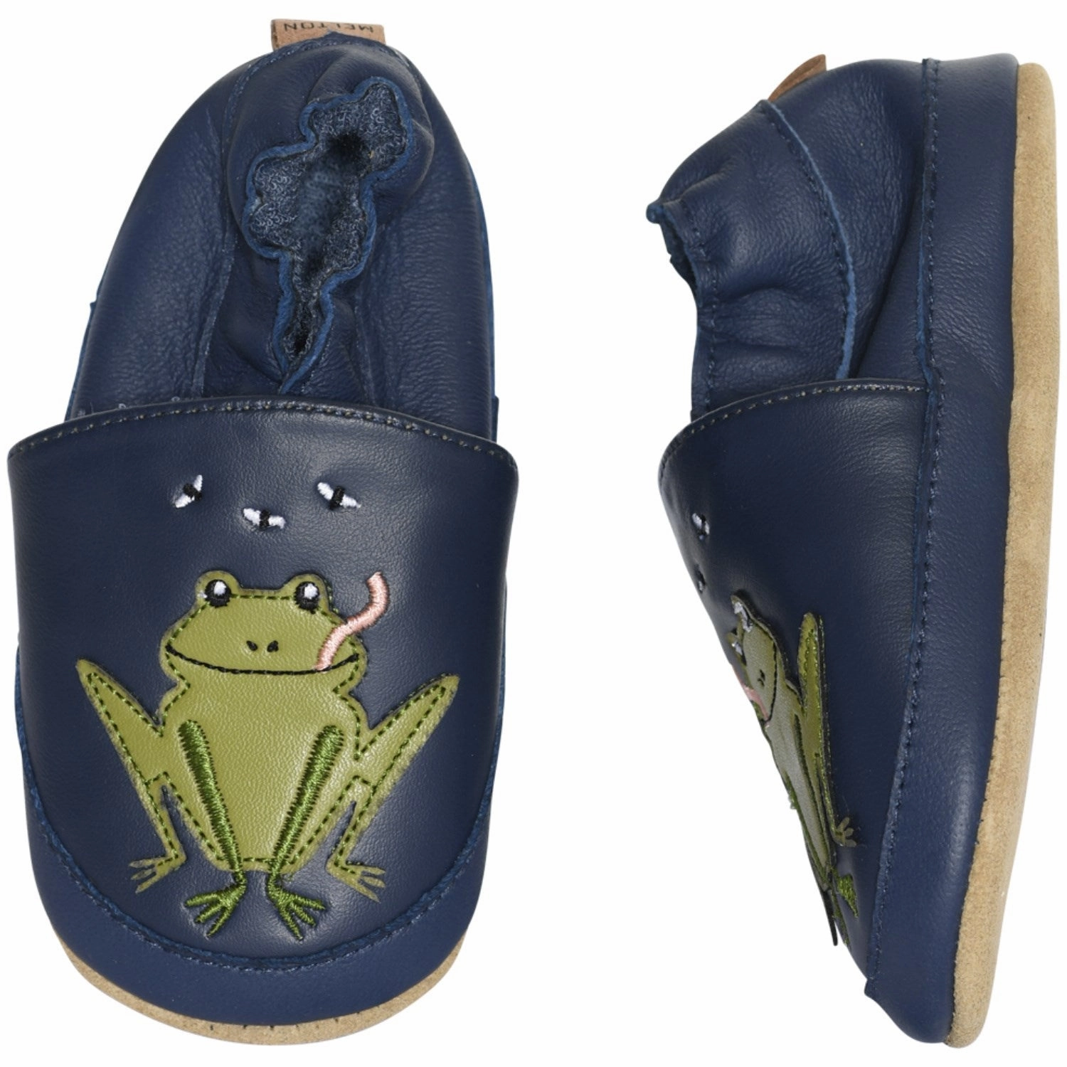 Urban Core Timeless Motion Melton Navy Academy Frog Leather Slippers